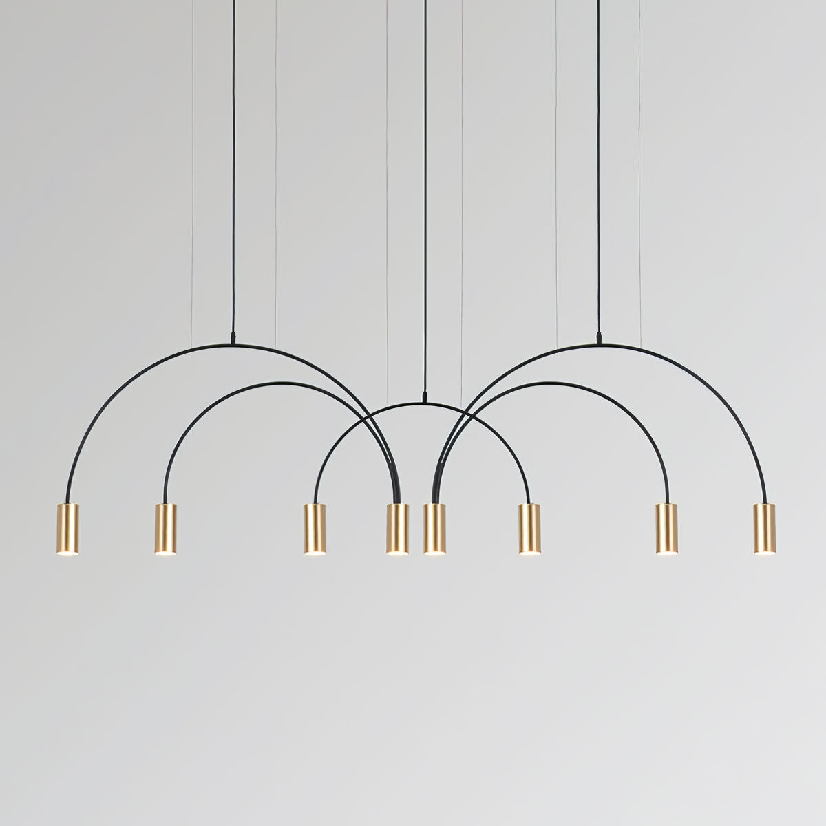 Solara Pendant Lamp Overlapping Cylinder Minimalist Dining Room - Letslighting