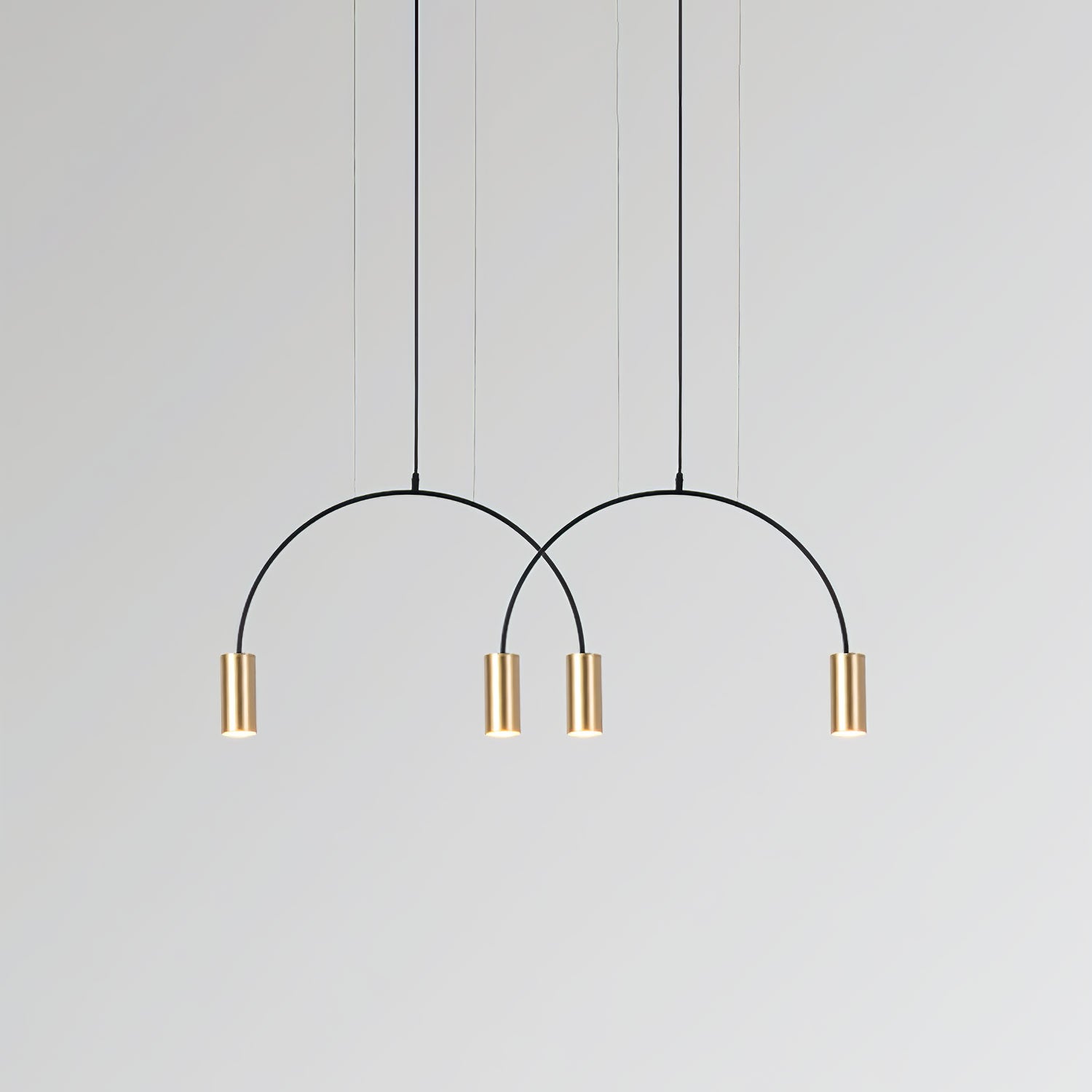 Solara Pendant Lamp Overlapping Cylinder Minimalist Dining Room - Letslighting