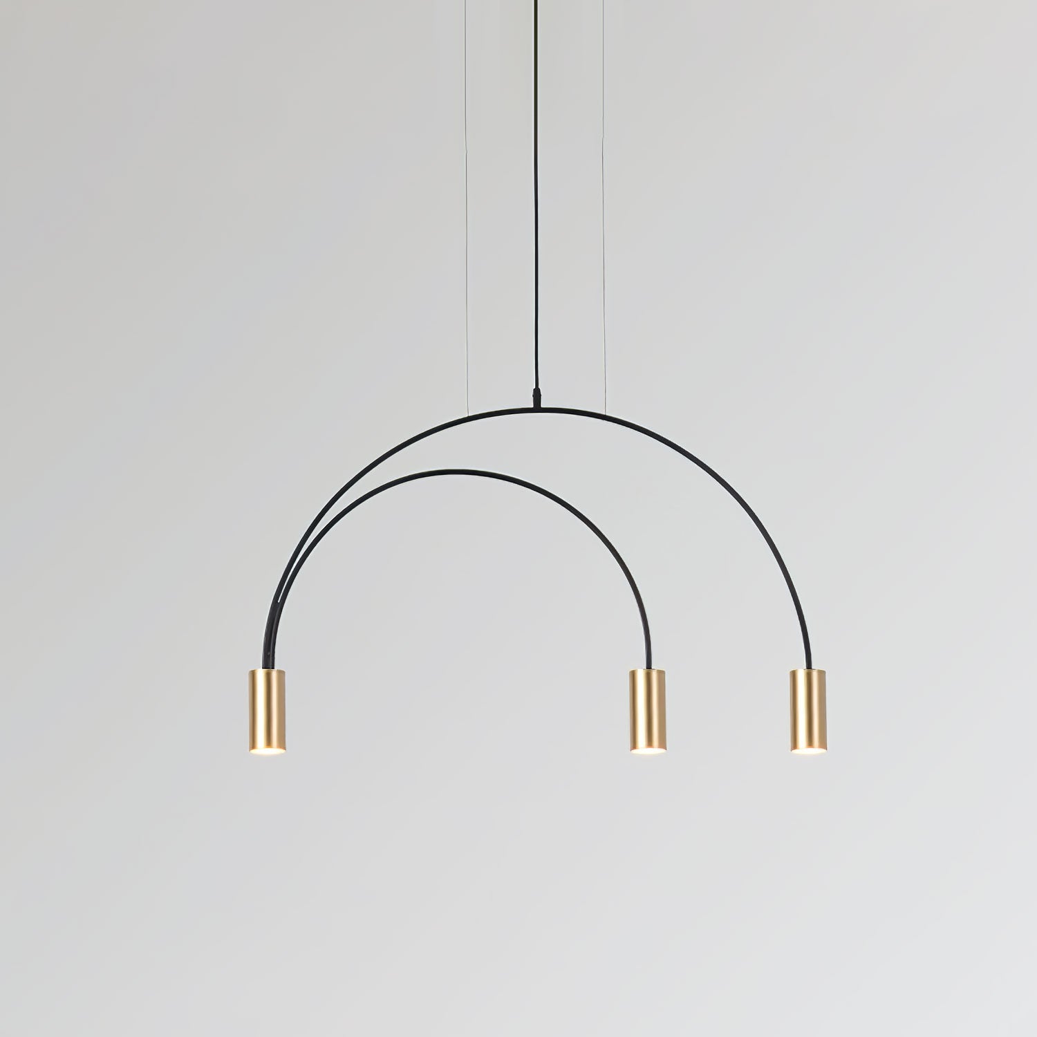 Solara Pendant Lamp Overlapping Cylinder Minimalist Dining Room - Letslighting