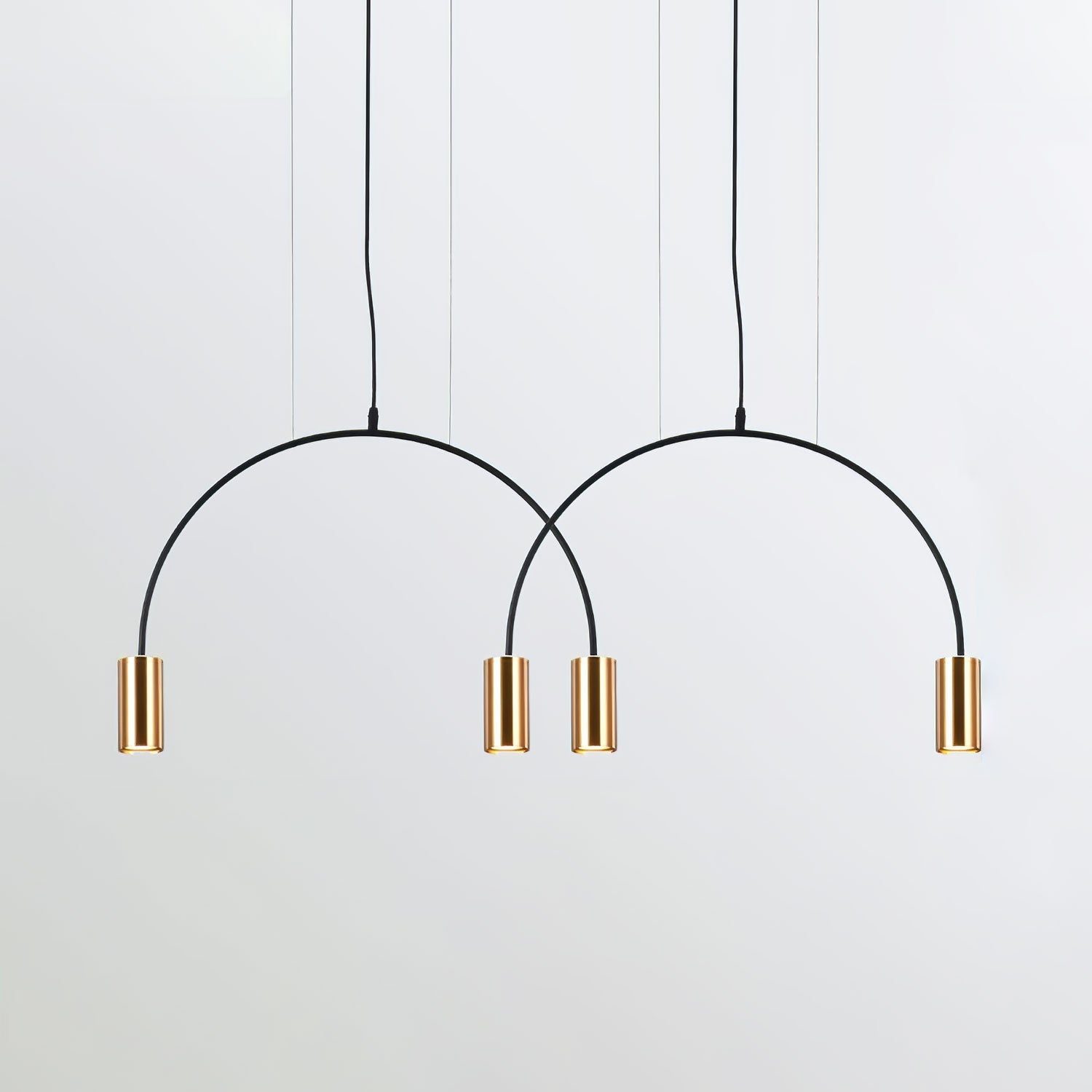 Solara Pendant Lamp Overlapping Cylinder Minimalist Dining Room - Letslighting