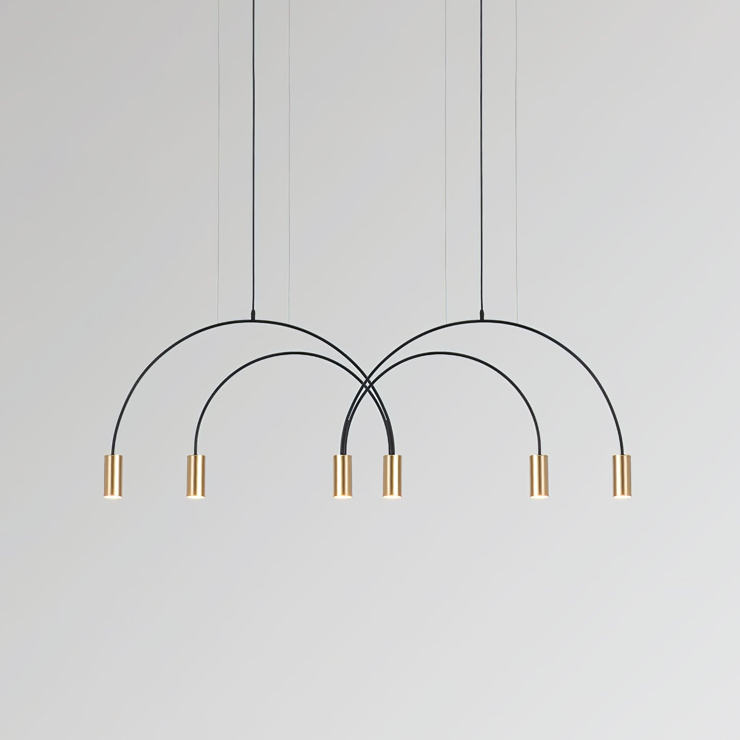 Solara Pendant Lamp Overlapping Cylinder Minimalist Dining Room - Letslighting