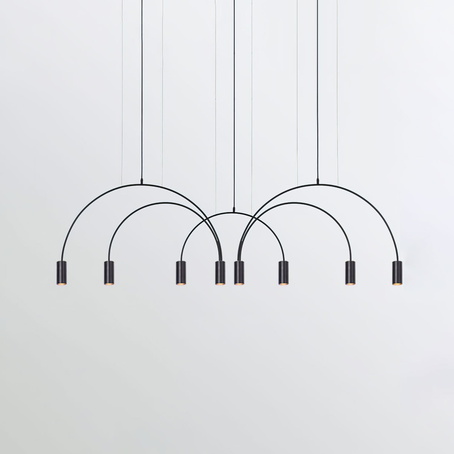 Solara Pendant Lamp Overlapping Cylinder Minimalist Dining Room - Letslighting