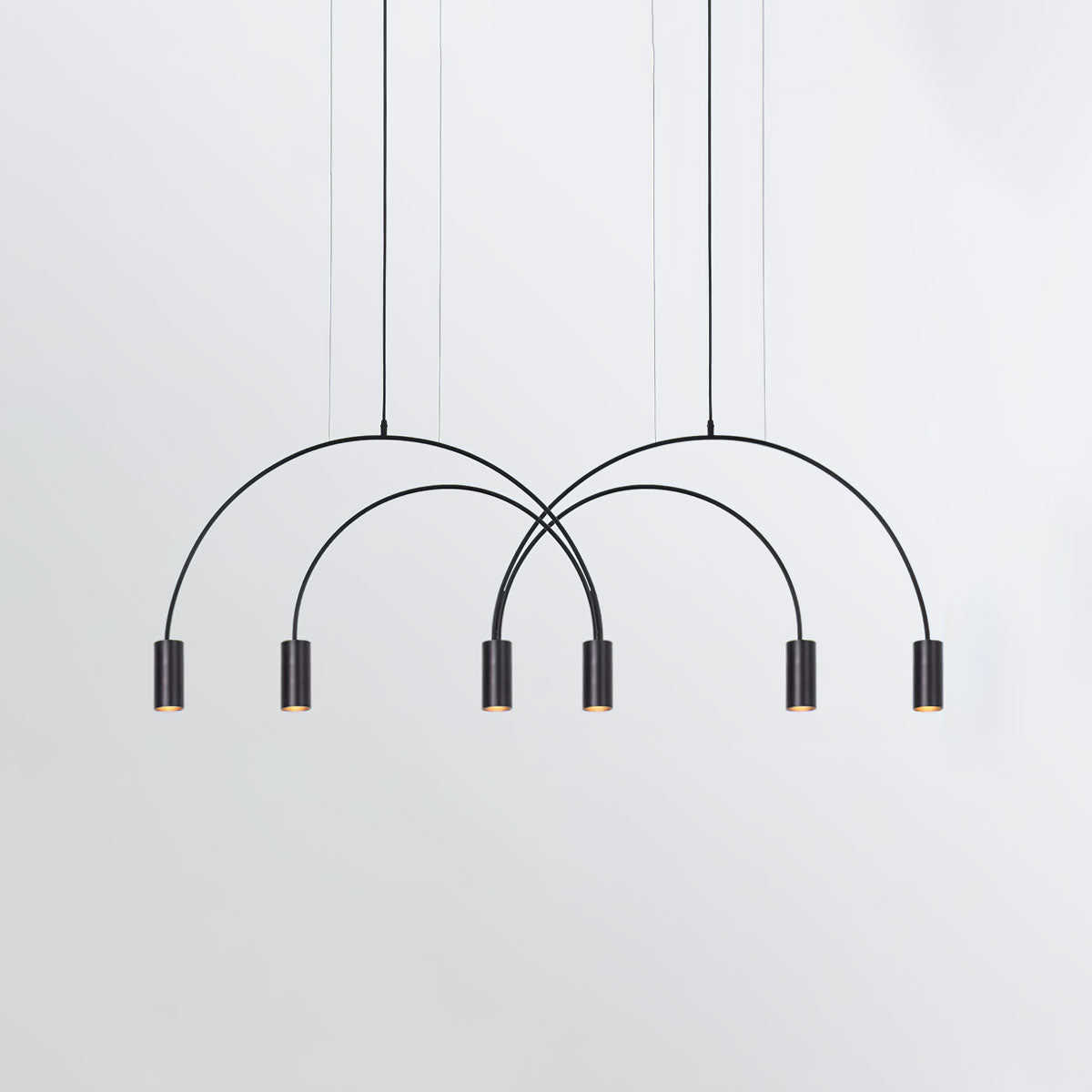 Solara Pendant Lamp Overlapping Cylinder Minimalist Dining Room - Letslighting