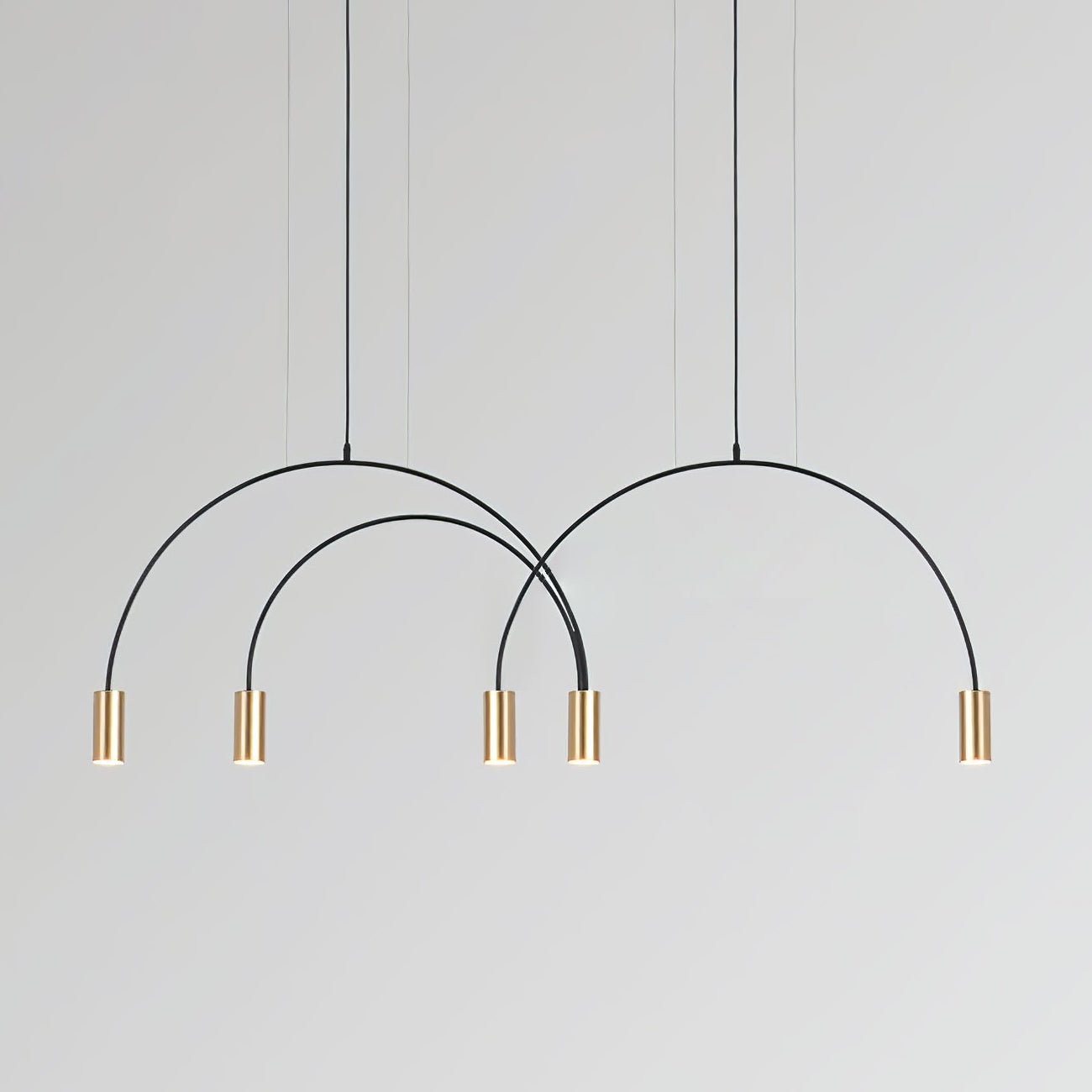 Solara Pendant Lamp Overlapping Cylinder Minimalist Dining Room - Letslighting