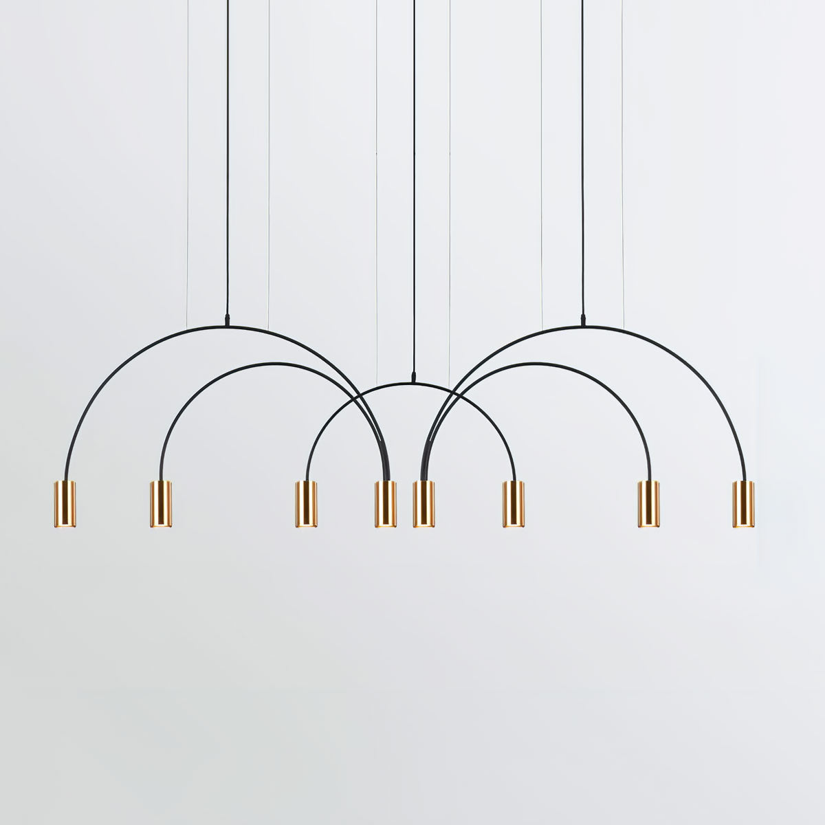 Solara Pendant Lamp Overlapping Cylinder Minimalist Dining Room - Letslighting