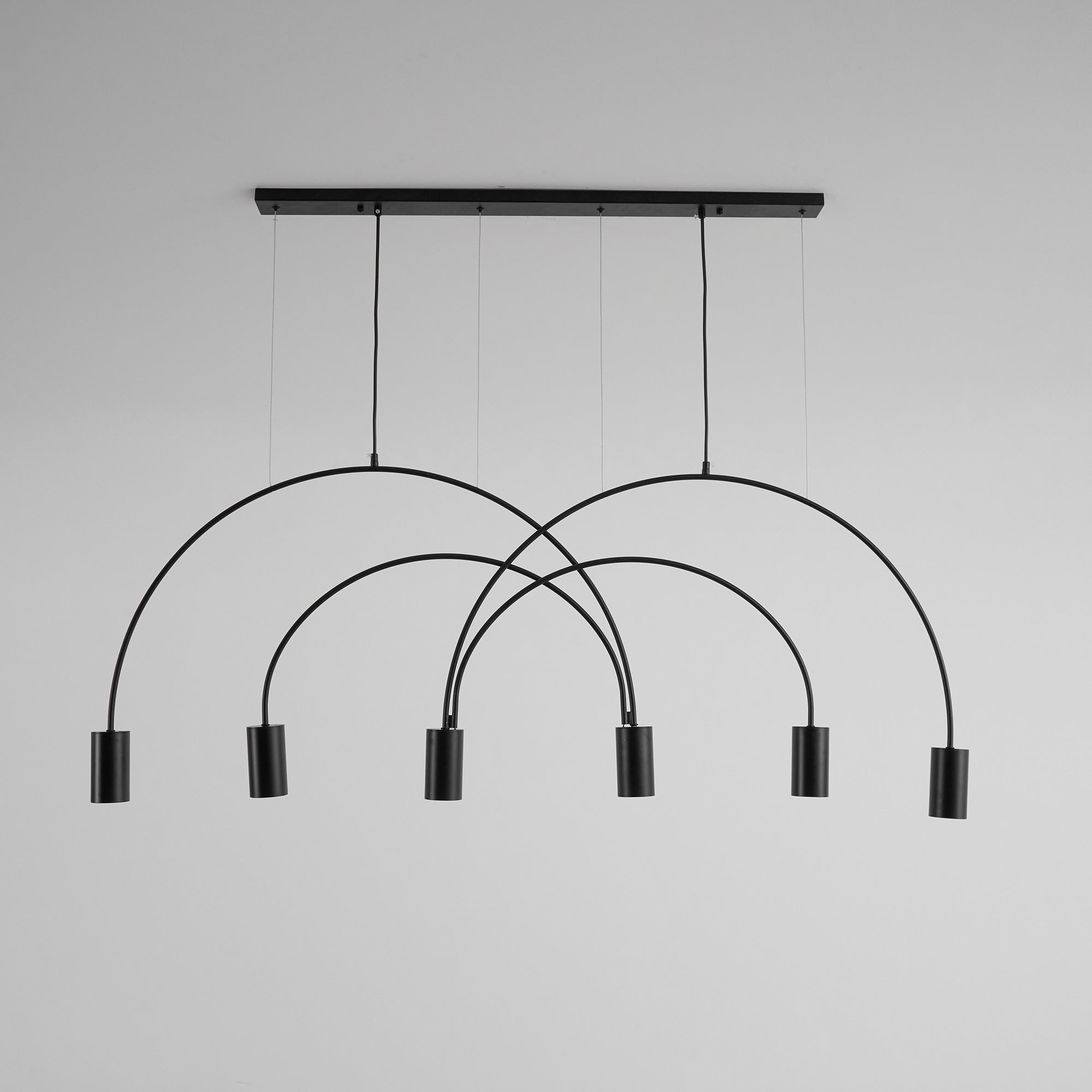 Solara Pendant Lamp Overlapping Cylinder Minimalist Dining Room - Letslighting