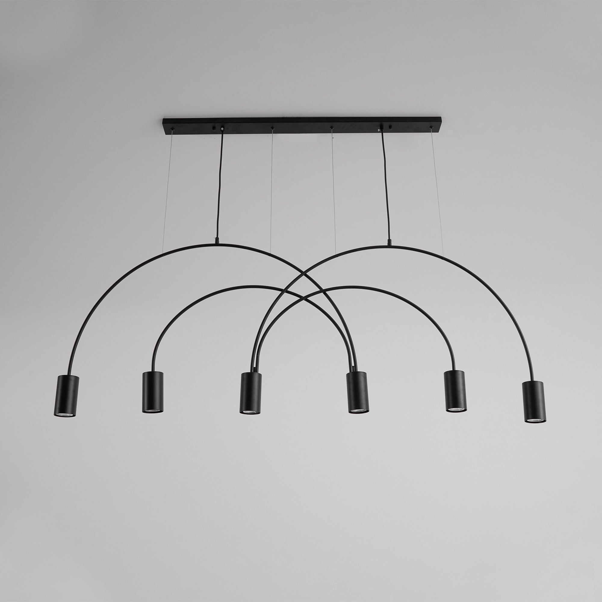 Solara Pendant Lamp Overlapping Cylinder Minimalist Dining Room - Letslighting
