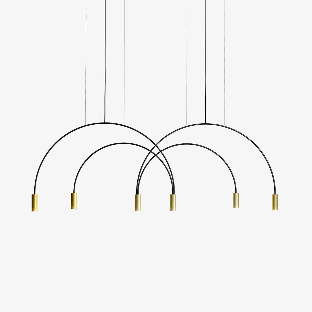 Solara Pendant Lamp Overlapping Cylinder Minimalist Dining Room - Letslighting