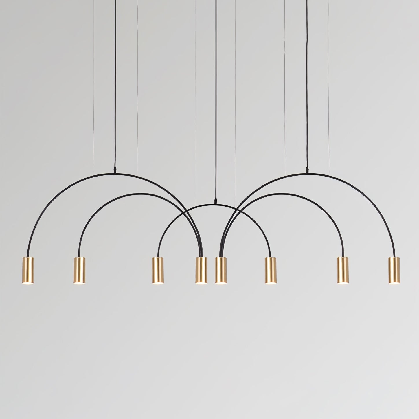 Solara Pendant Lamp Overlapping Cylinder Minimalist Dining Room - Letslighting
