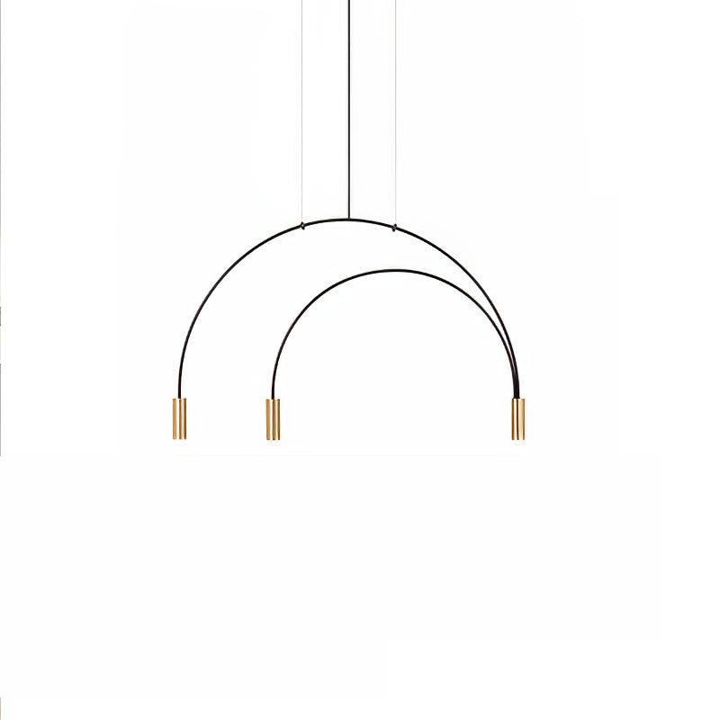 Solara Pendant Lamp Overlapping Cylinder Minimalist Dining Room - Letslighting