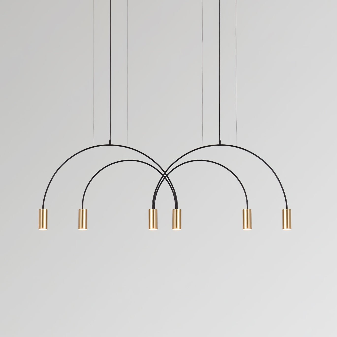 Solara Pendant Lamp Overlapping Cylinder Minimalist Dining Room - Letslighting