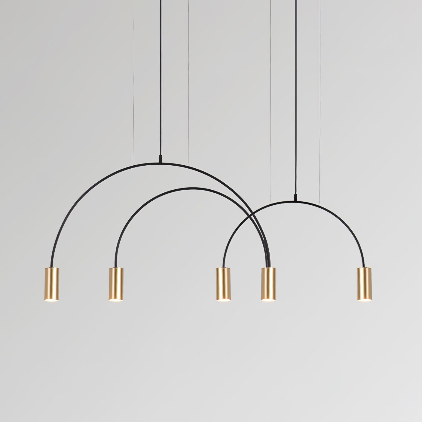 Solara Pendant Lamp Overlapping Cylinder Minimalist Dining Room - Letslighting