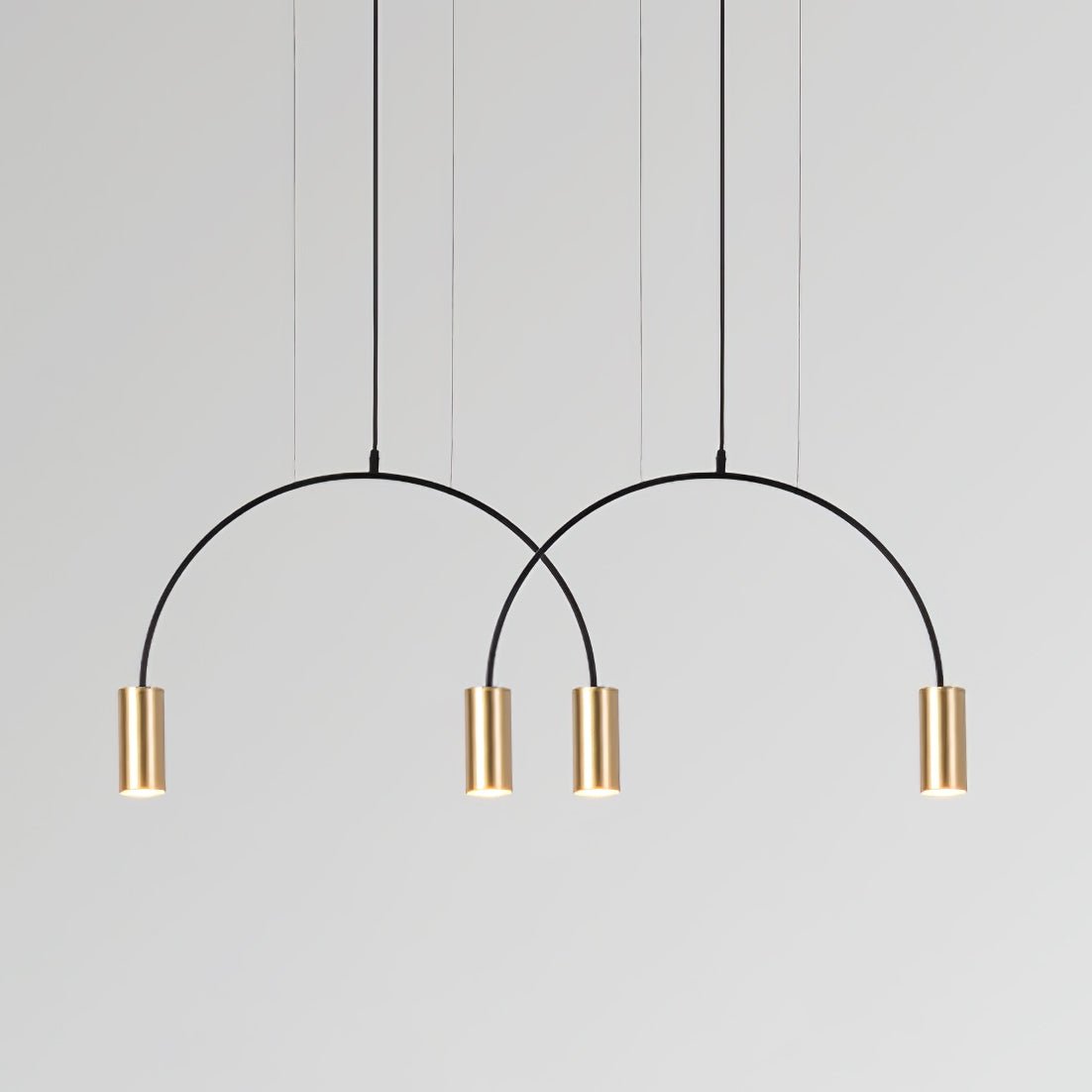 Solara Pendant Lamp Overlapping Cylinder Minimalist Dining Room - Letslighting