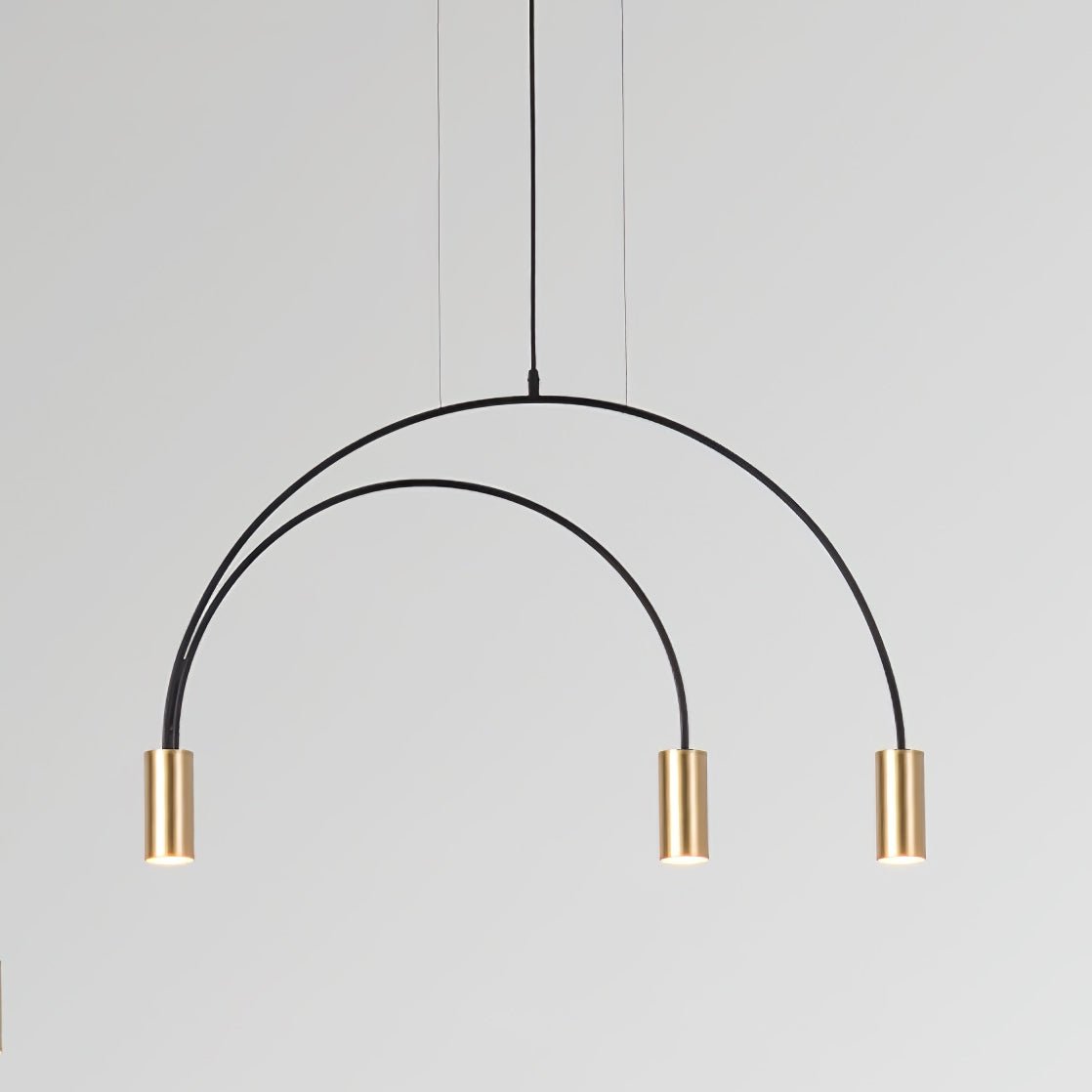 Solara Pendant Lamp Overlapping Cylinder Minimalist Dining Room - Letslighting