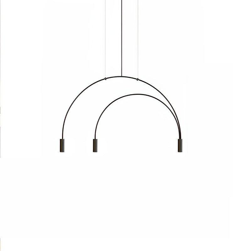 Solara Pendant Lamp Overlapping Cylinder Minimalist Dining Room - Letslighting