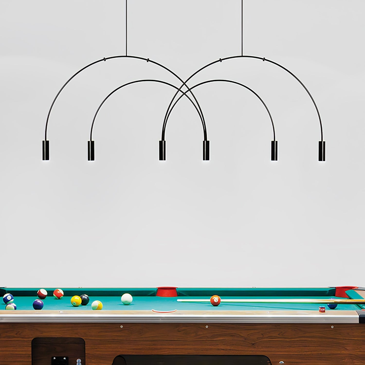Solara Pendant Lamp Overlapping Cylinder Minimalist Dining Room - Letslighting