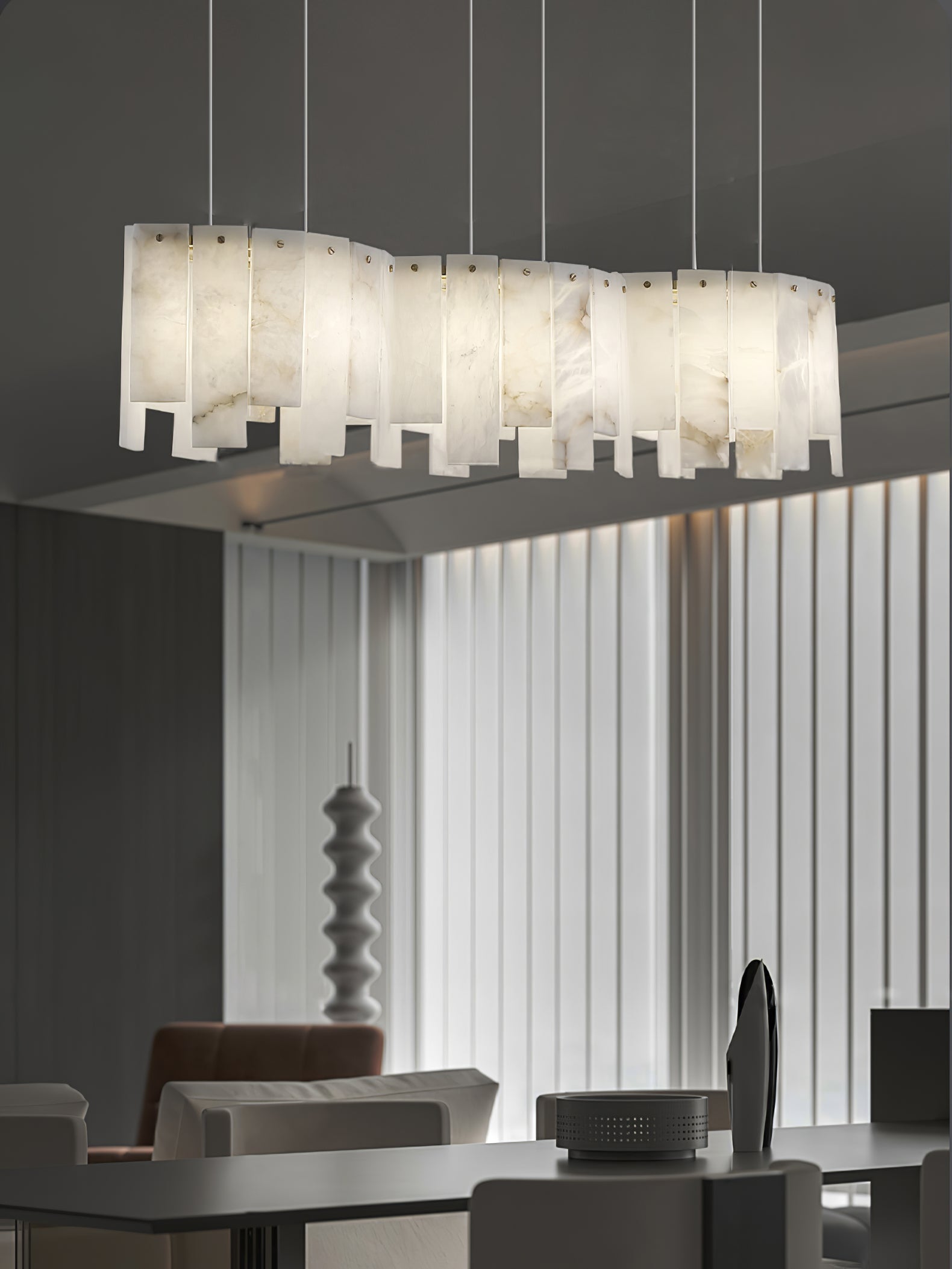 Cavelan Cluster Alabaster Pendant Light