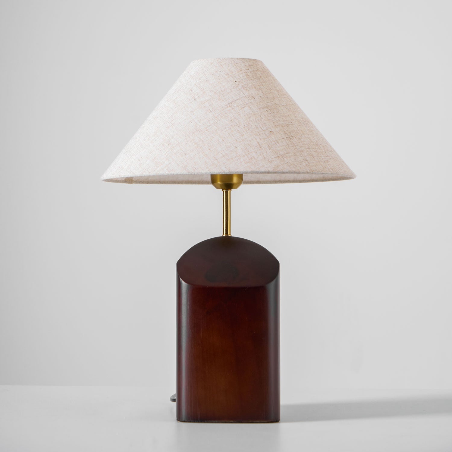 Curvan Wood Fabric Table Lamp - Letslighting