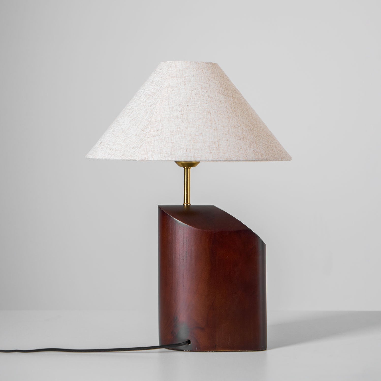 Curvan Wood Fabric Table Lamp - Letslighting