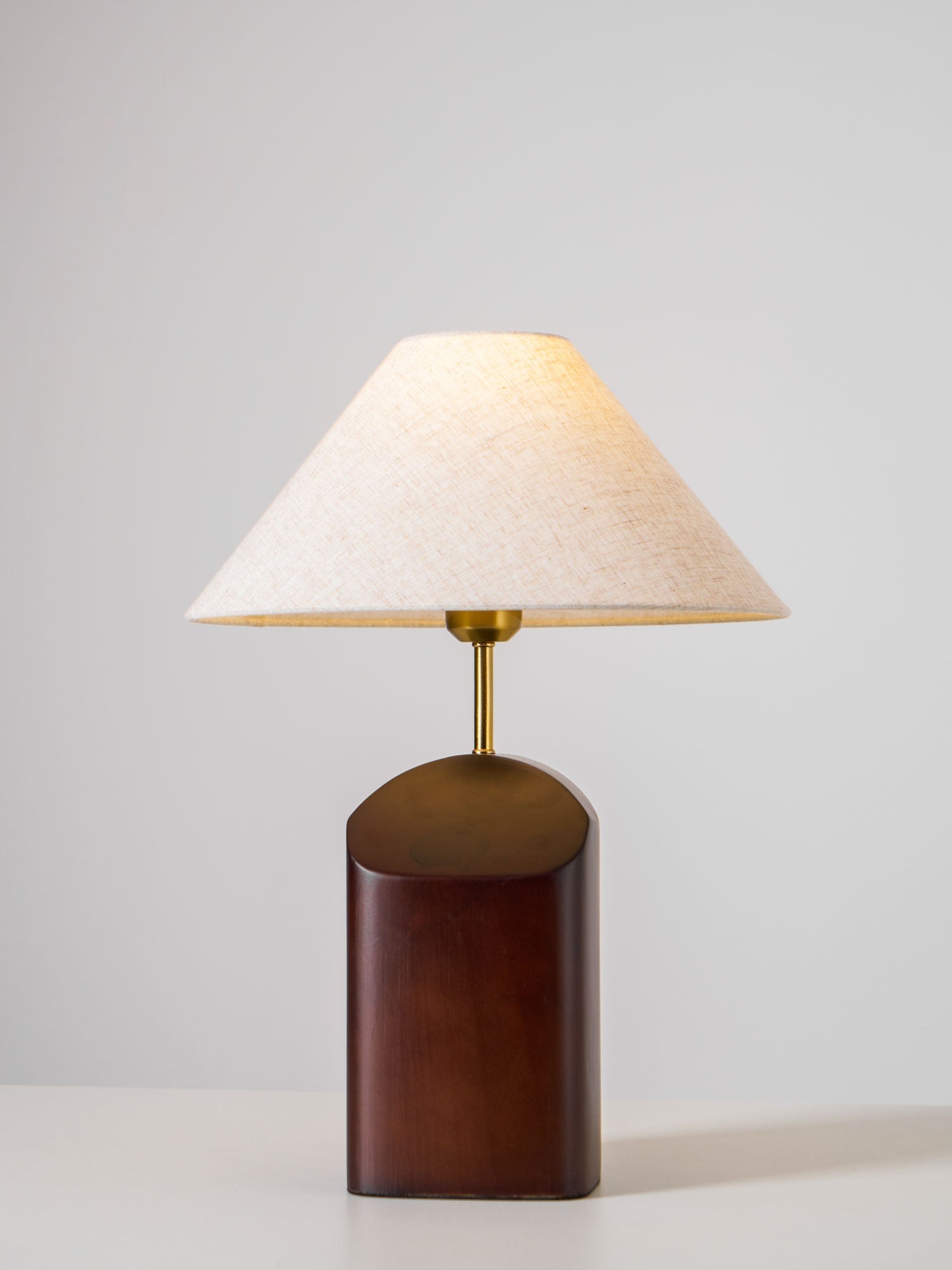 Curvan Wood Fabric Table Lamp - Letslighting