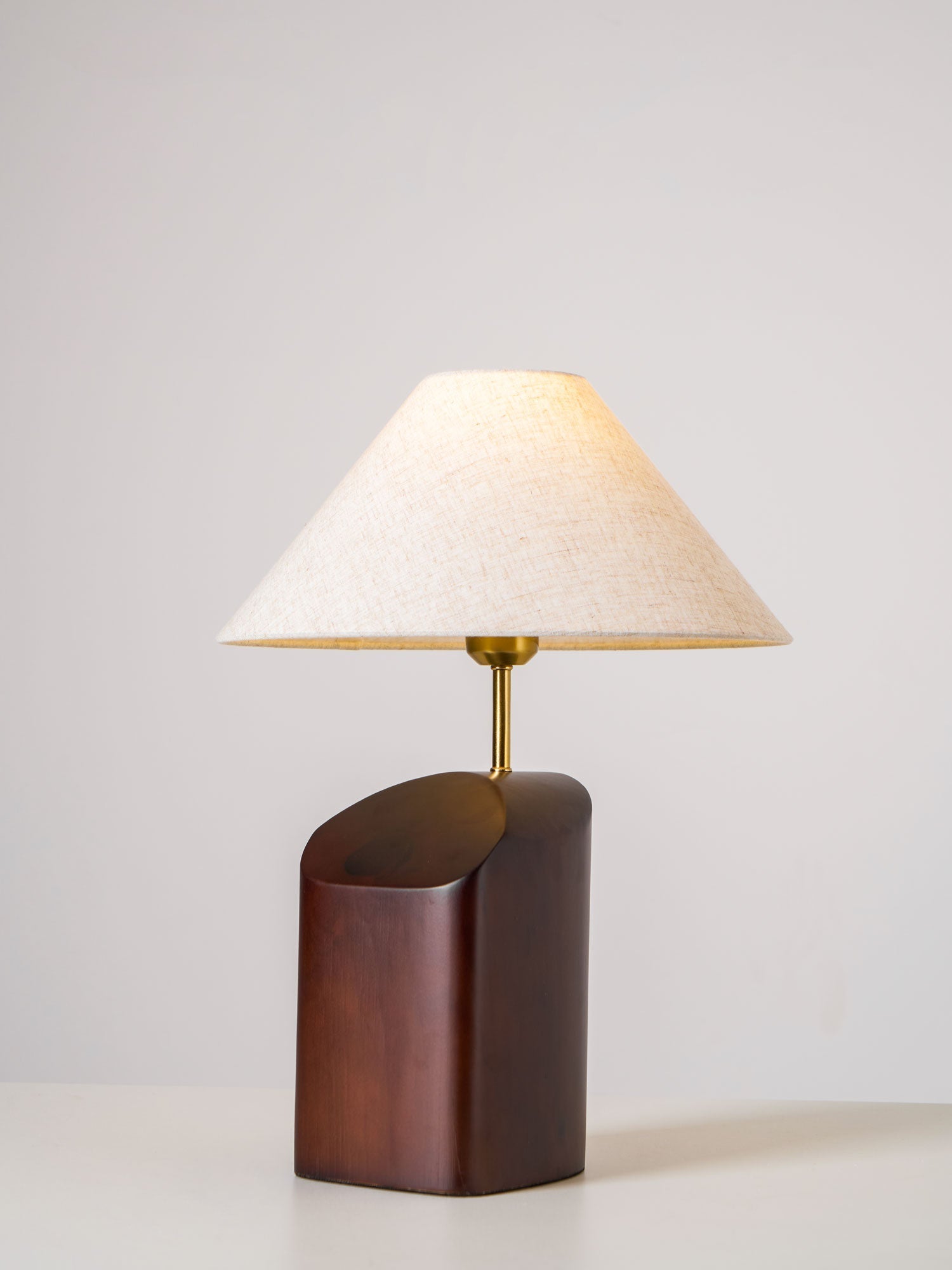 Curvan Wood Fabric Table Lamp - Letslighting