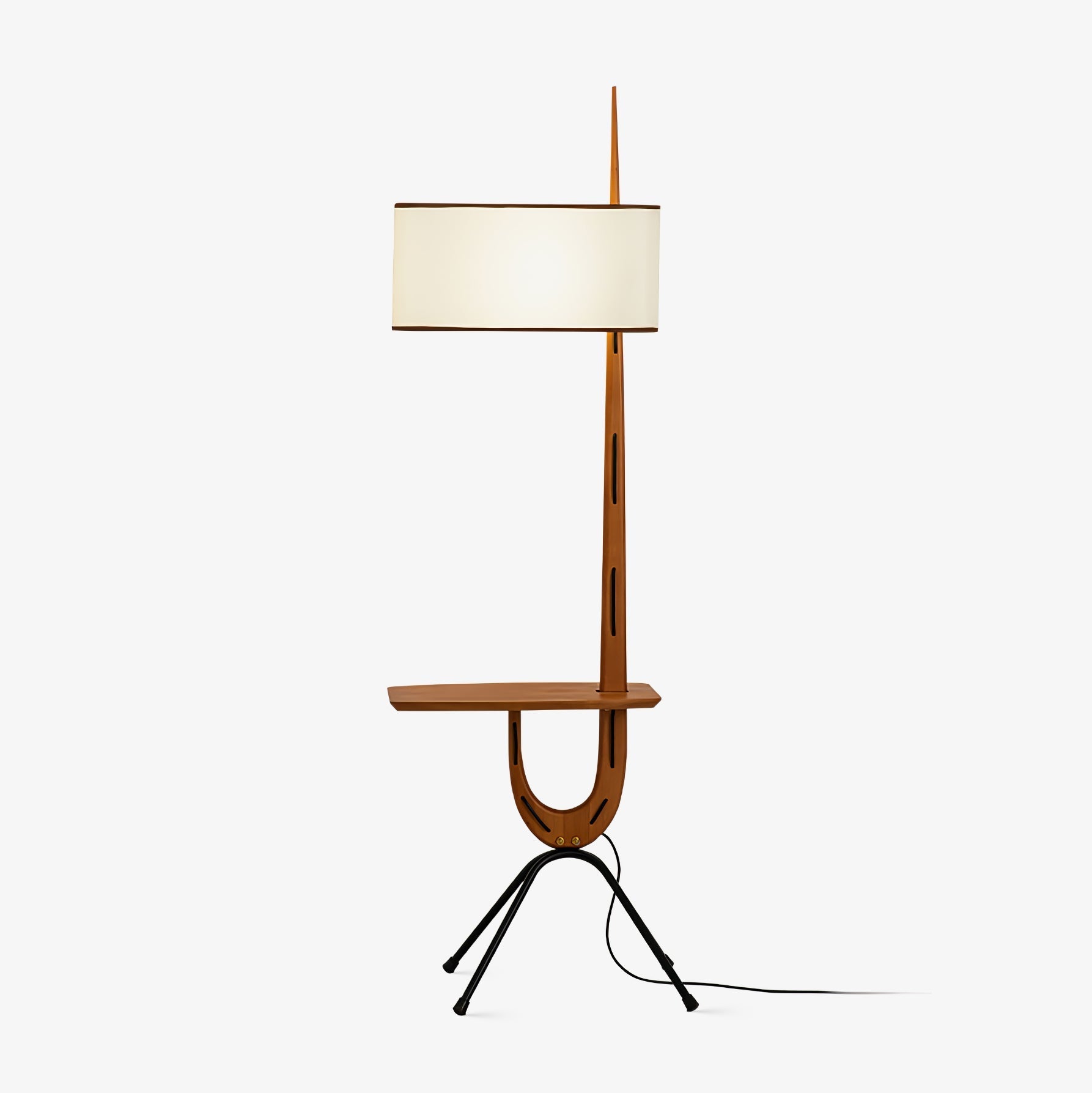 Vemara Mid Century Wood Floor Lamp - Letslighting