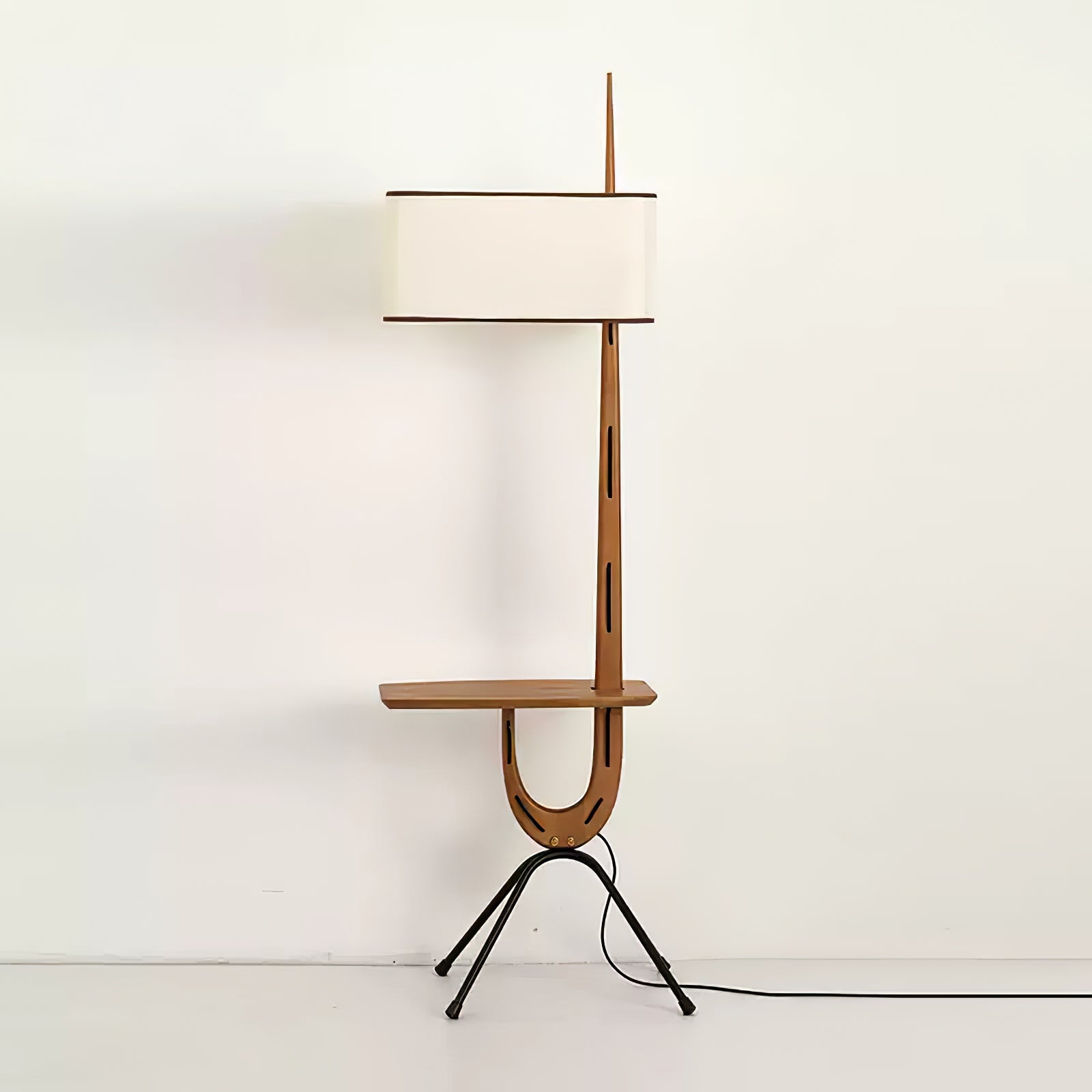 Vemara Mid Century Wood Floor Lamp - Letslighting