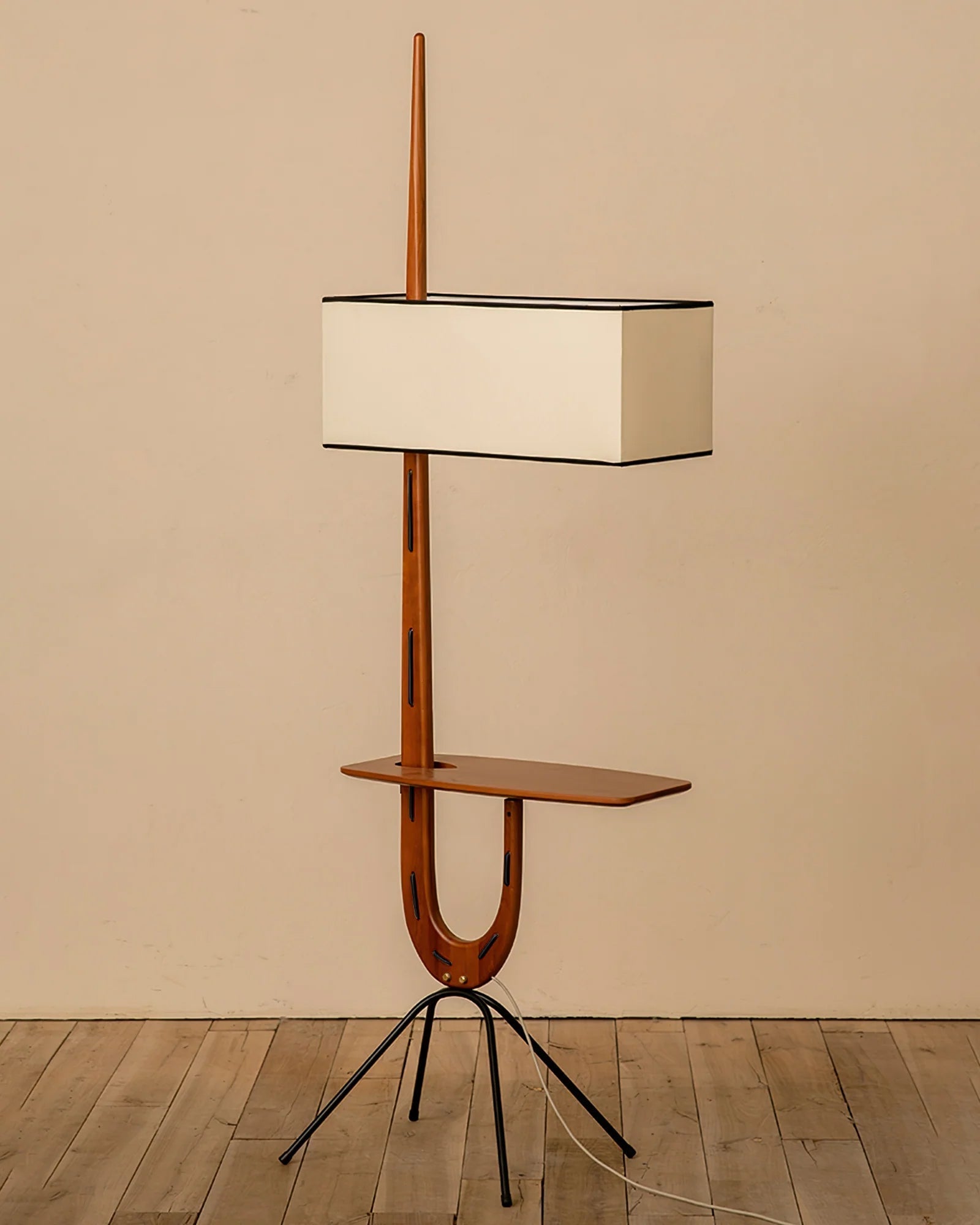 Vemara Mid Century Wood Floor Lamp - Letslighting