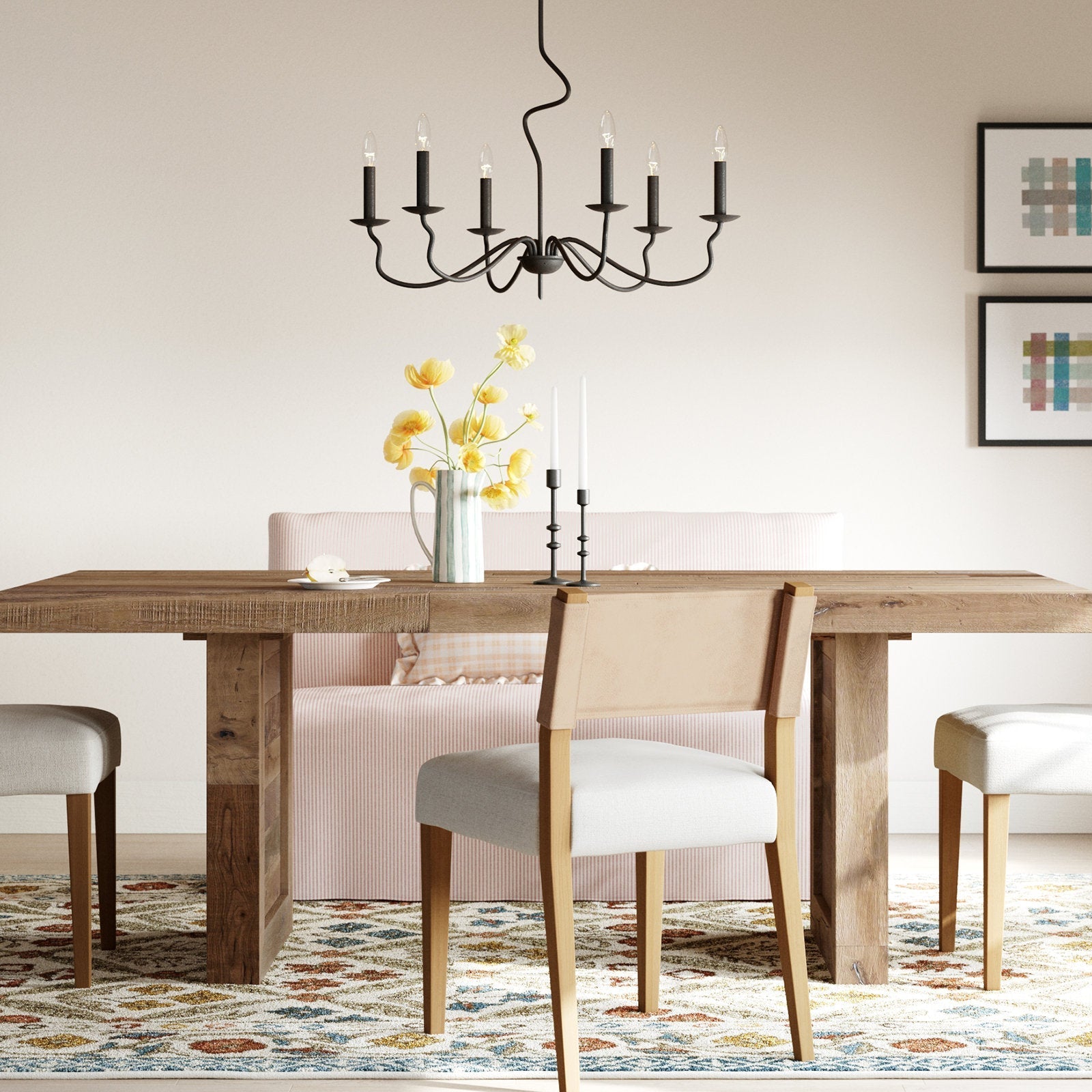 Rauduvyo Modern Candle-style Industrial Chandelier - Letslighting