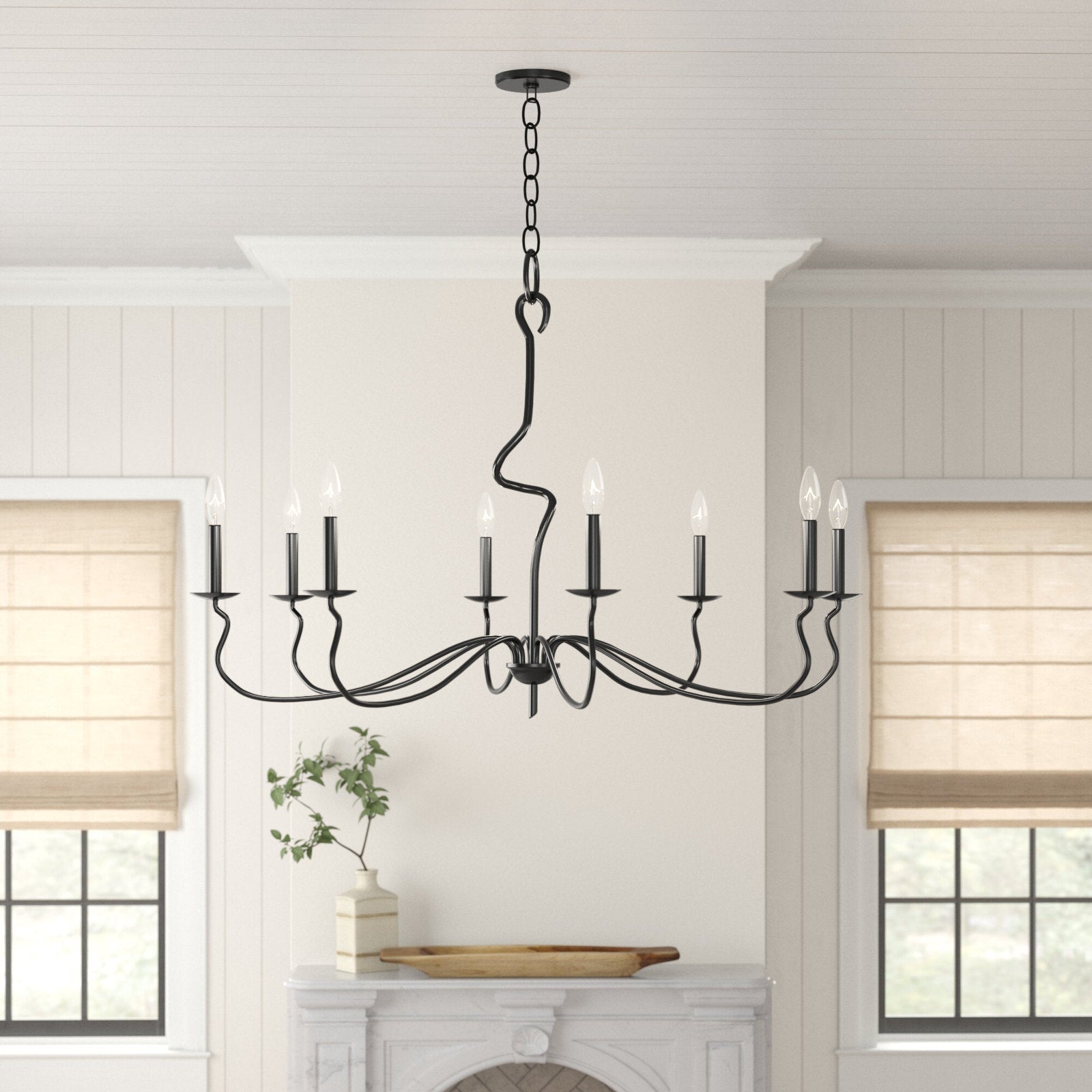 Rauduvyo Modern Candle-style Industrial Chandelier - Letslighting