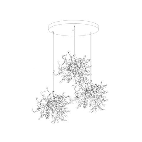 Lustra Pendant Lamp lic Disc Cloud - Letslighting