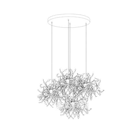 Lustra Pendant Lamp lic Disc Cloud - Letslighting