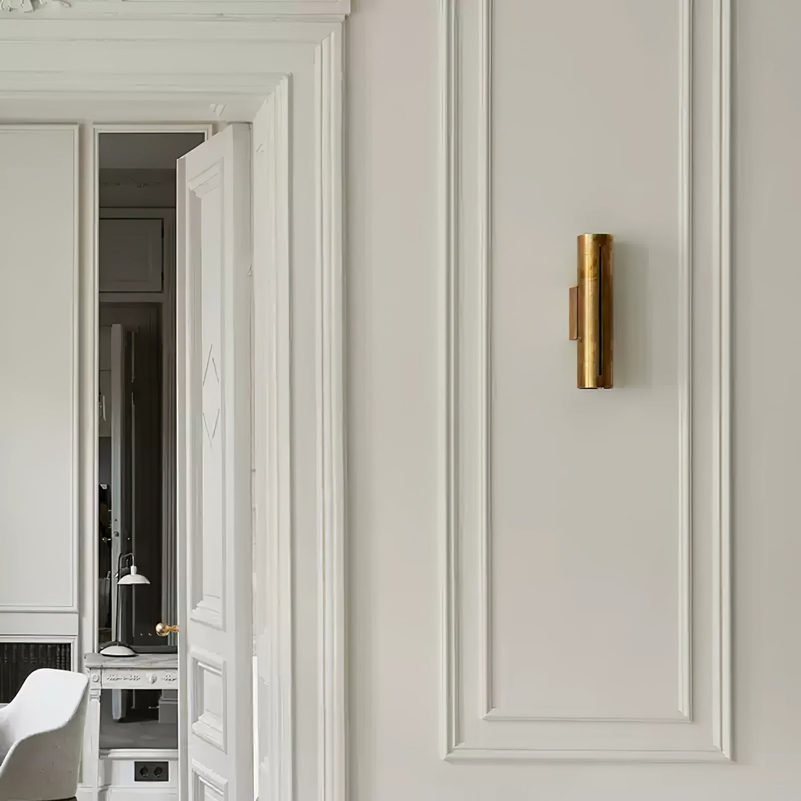 Avsilara Modern Minimalist Cylinder Brass Wall Light - Letslighting
