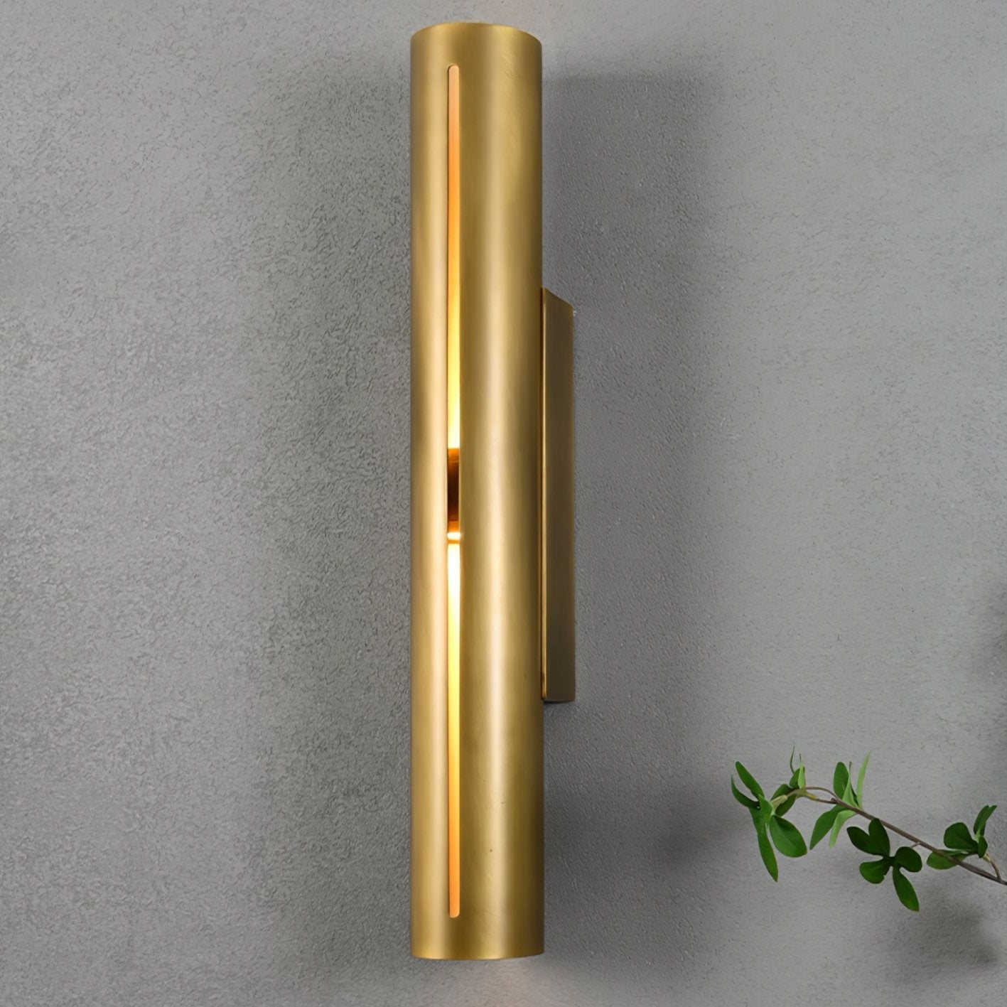 Avsilara Modern Minimalist Cylinder Brass Wall Light - Letslighting