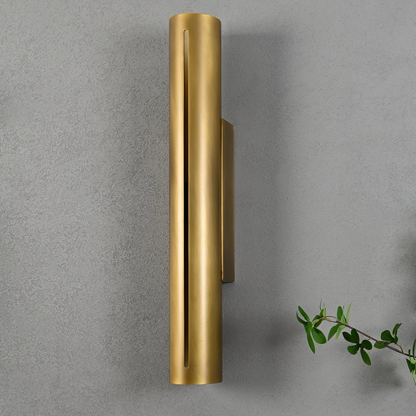 Avsilara Modern Minimalist Cylinder Brass Wall Light - Letslighting