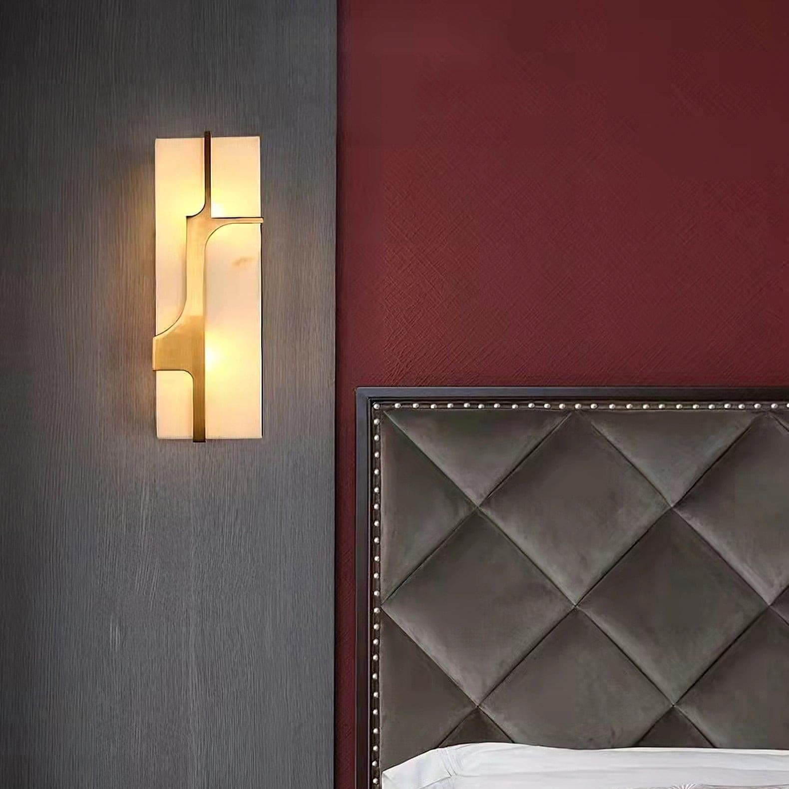 Ariel Wall Lamp Alabaster & Brass Elegance - Letslighting
