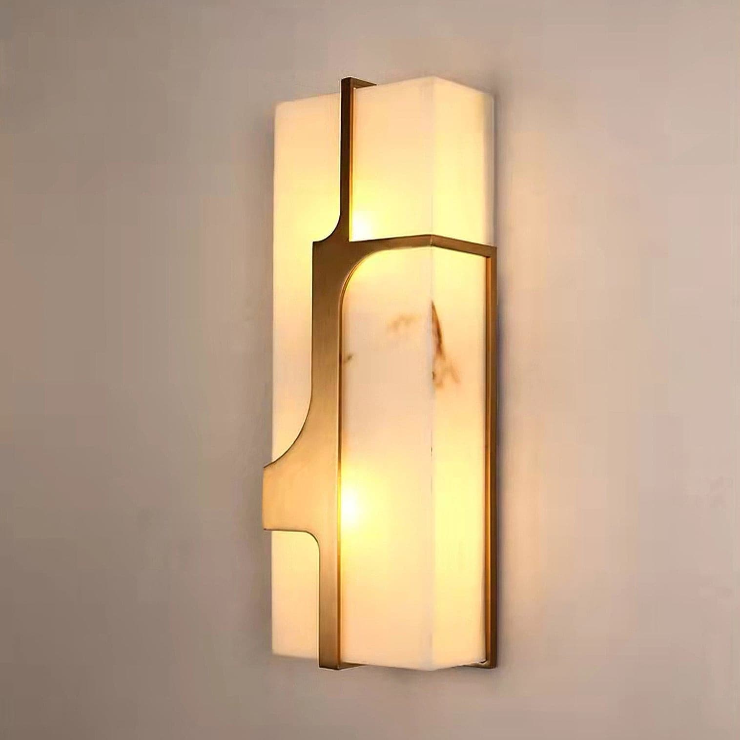 Ariel Wall Lamp Alabaster & Brass Elegance - Letslighting