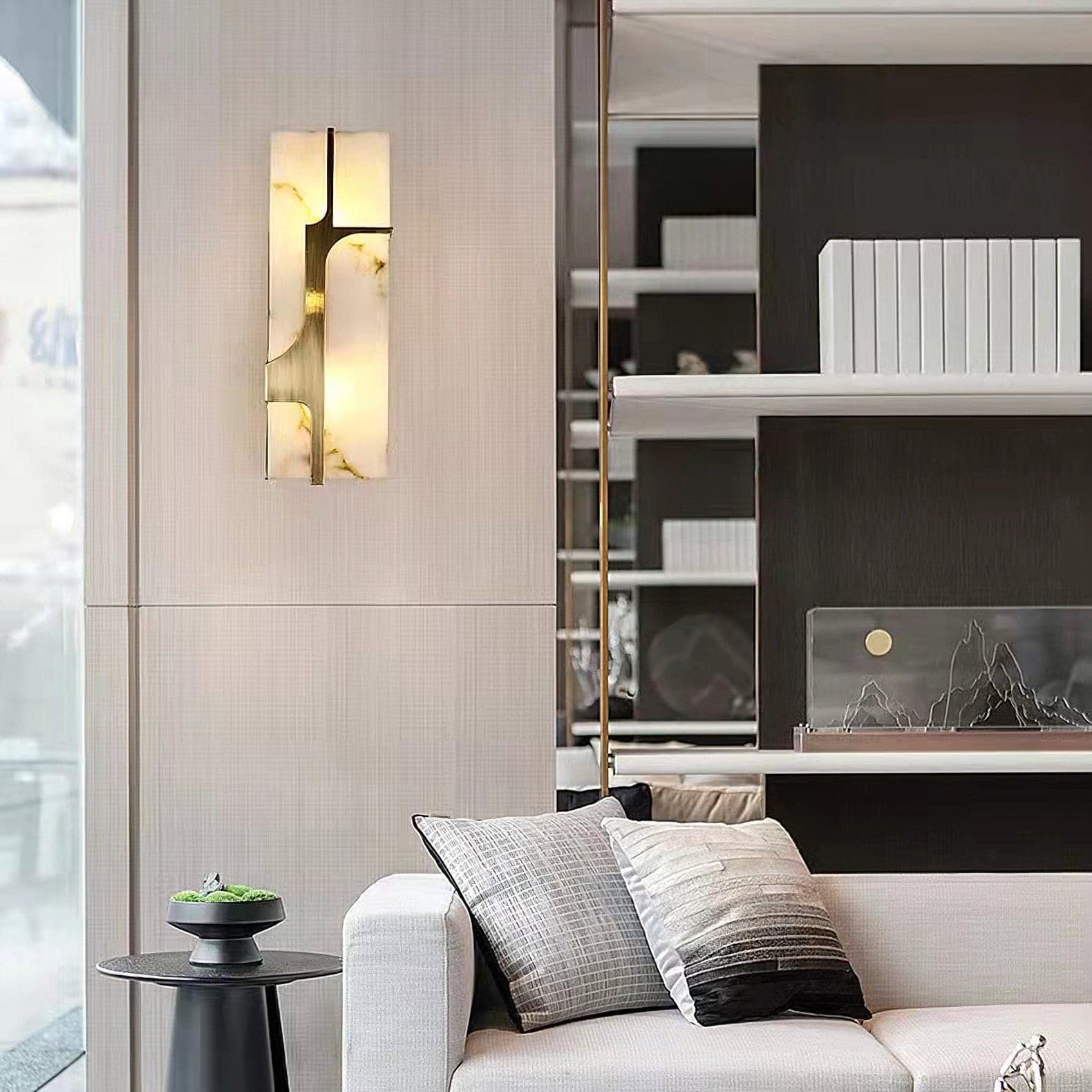 Ariel Wall Lamp Alabaster & Brass Elegance - Letslighting