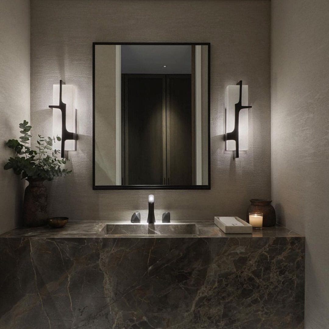 Ariel Wall Lamp Alabaster & Brass Elegance - Letslighting