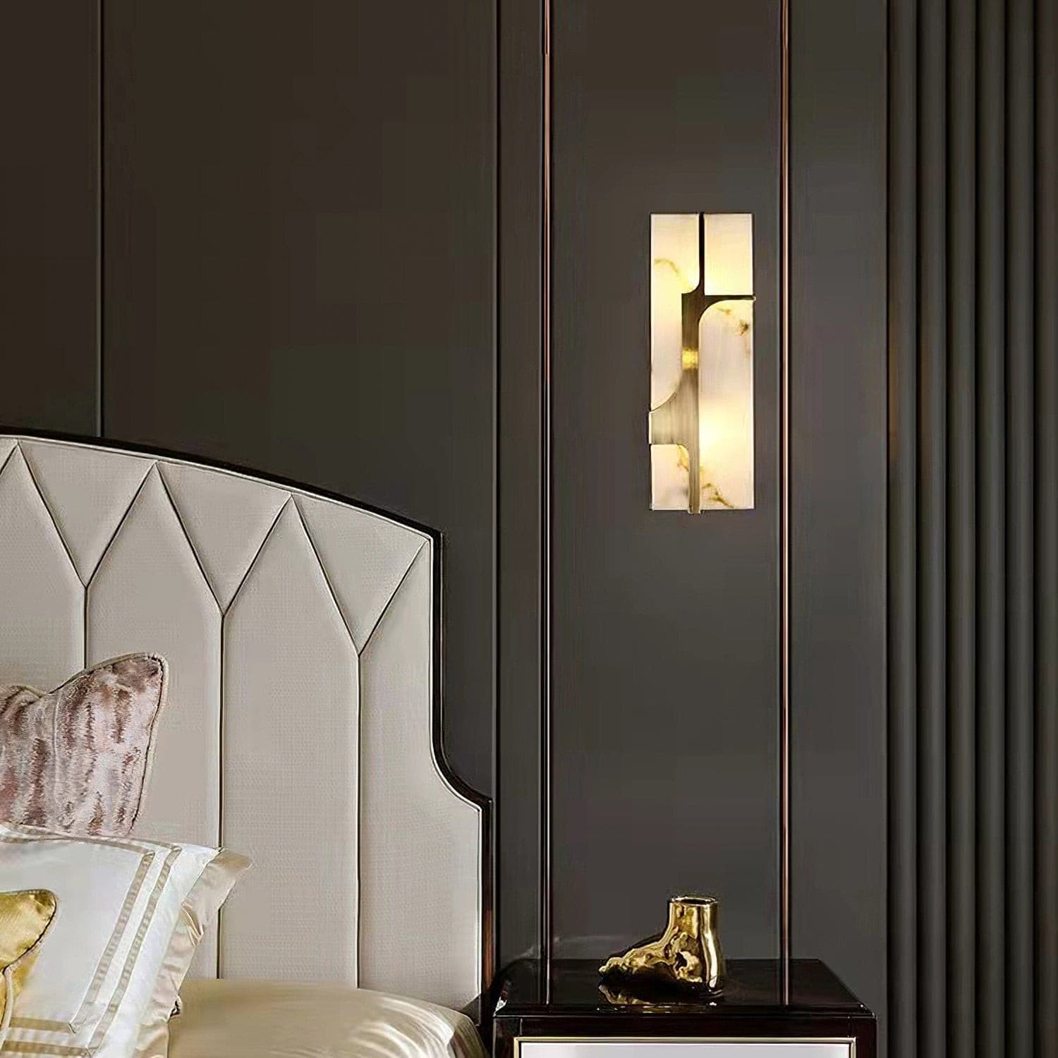 Ariel Wall Lamp Alabaster & Brass Elegance - Letslighting