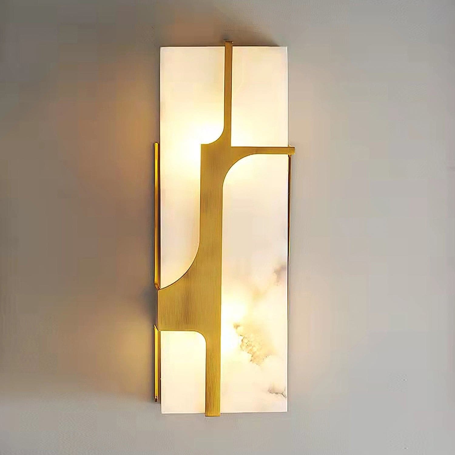 Ariel Wall Lamp Alabaster & Brass Elegance - Letslighting
