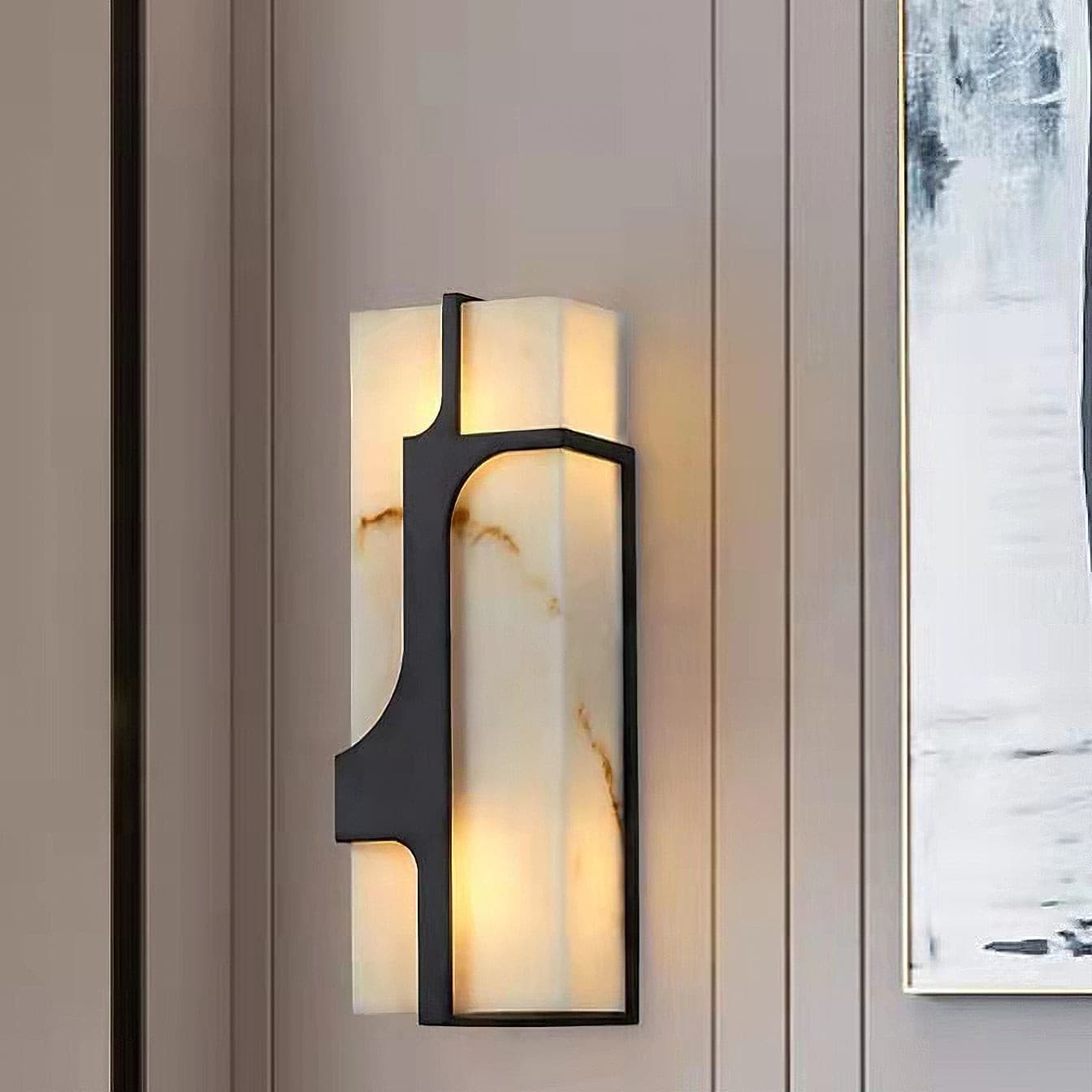 Ariel Wall Lamp Alabaster & Brass Elegance - Letslighting