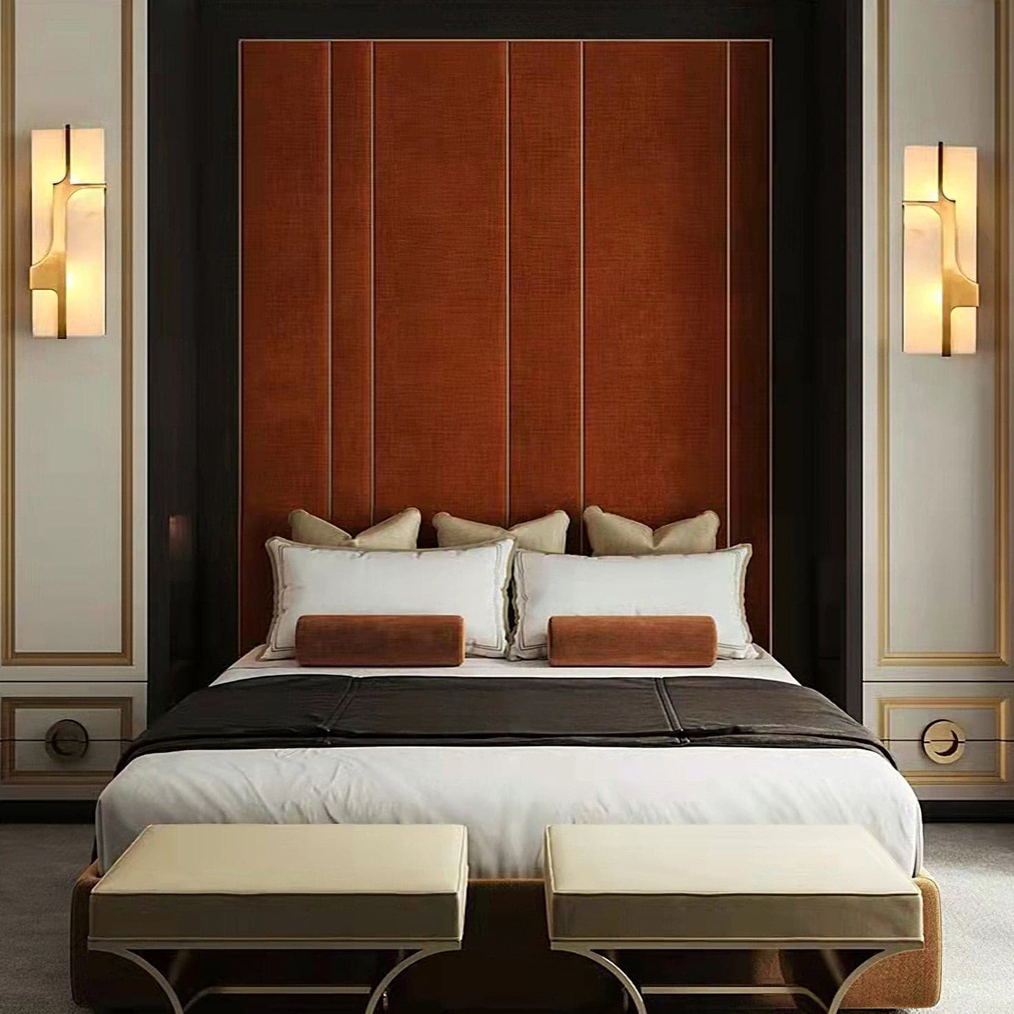 Ariel Wall Lamp Alabaster & Brass Elegance - Letslighting