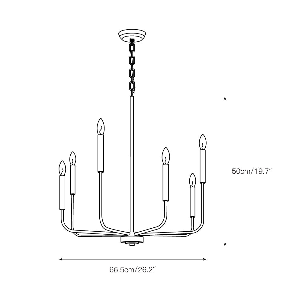 Ulfuvys Modern Candle Industrial Chandelier - Letslighting