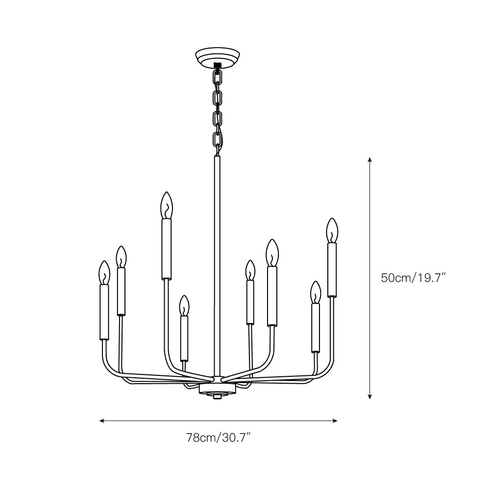 Ulfuvys Modern Candle Industrial Chandelier - Letslighting