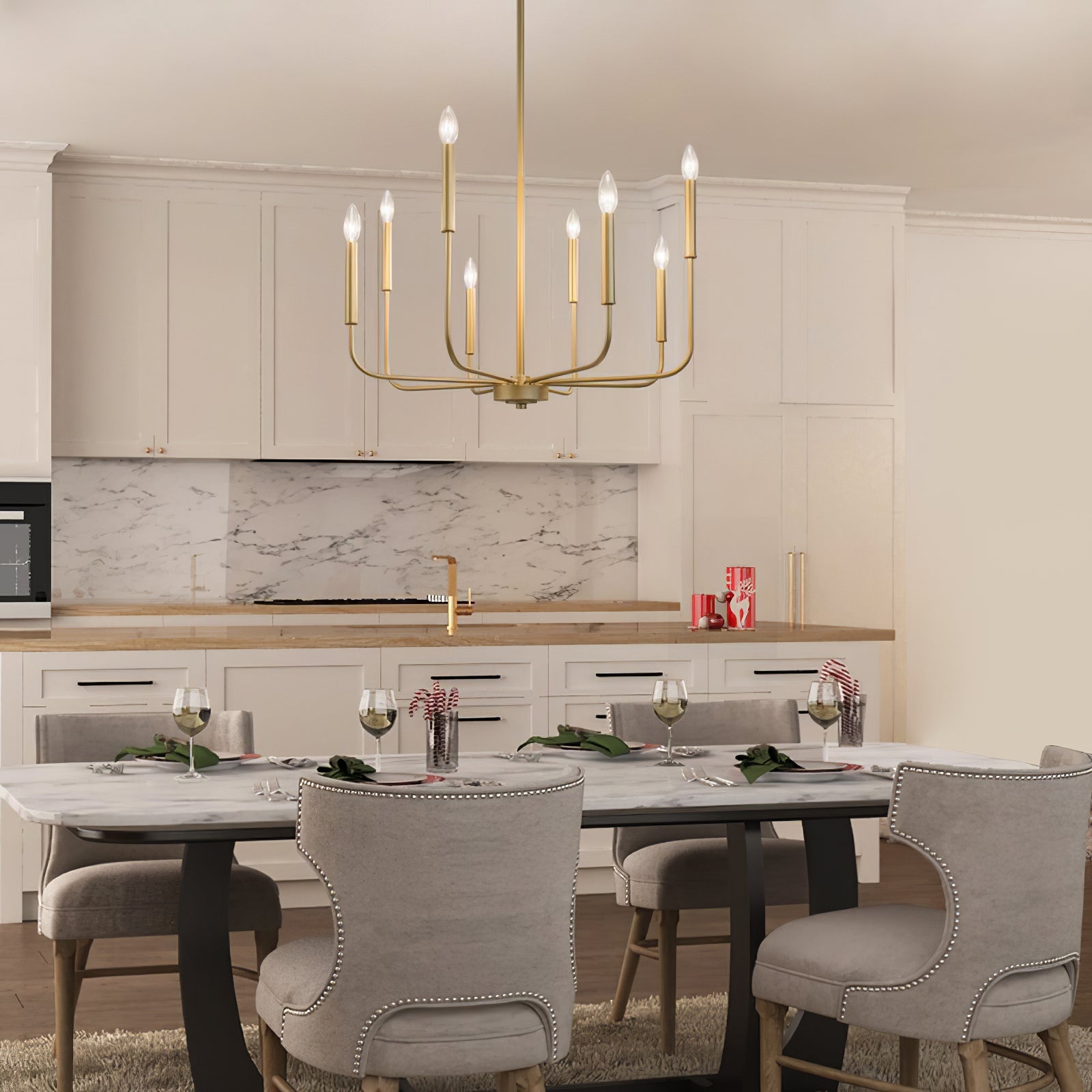 Ulfuvys Modern Candle Industrial Chandelier - Letslighting