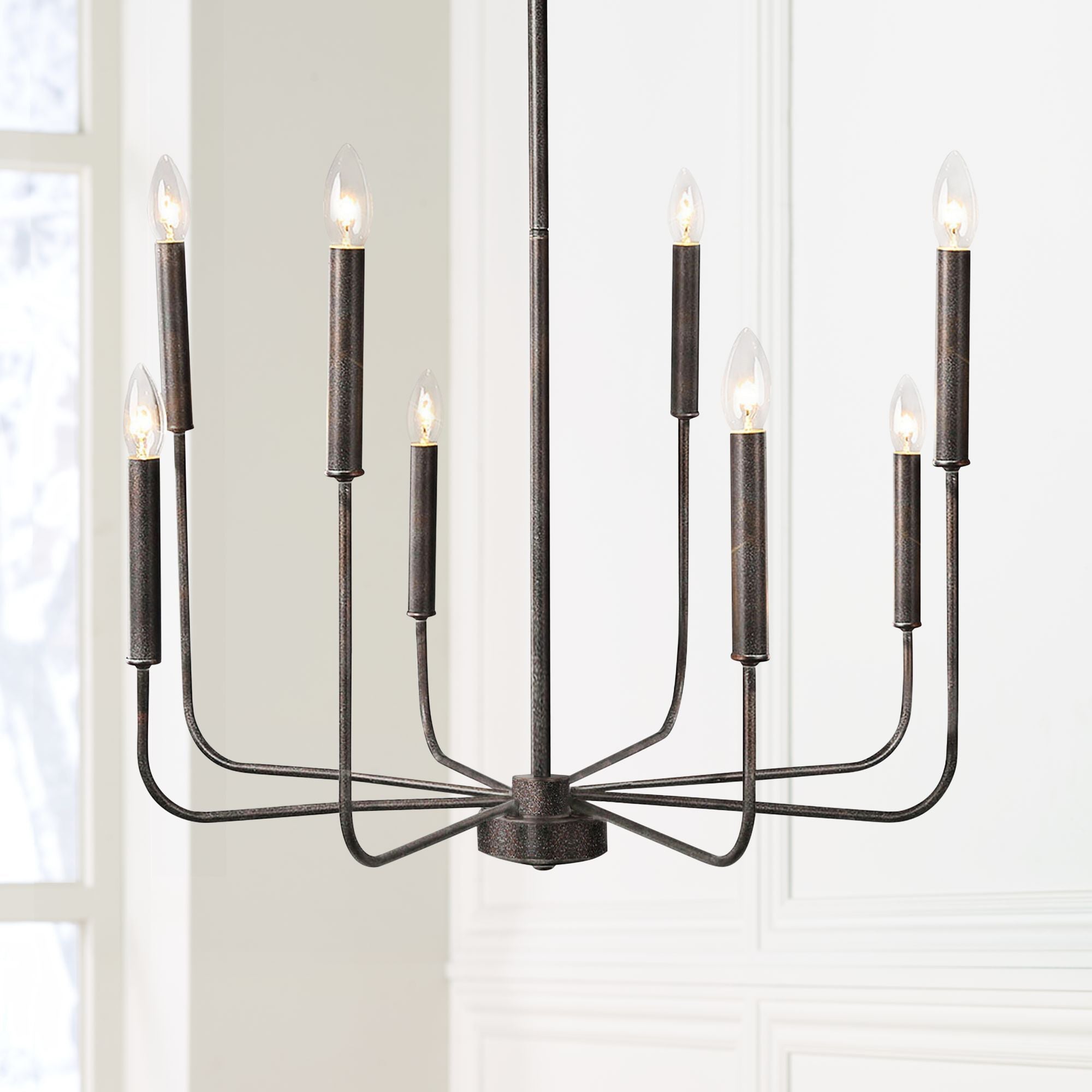 Ulfuvys Modern Candle Industrial Chandelier - Letslighting