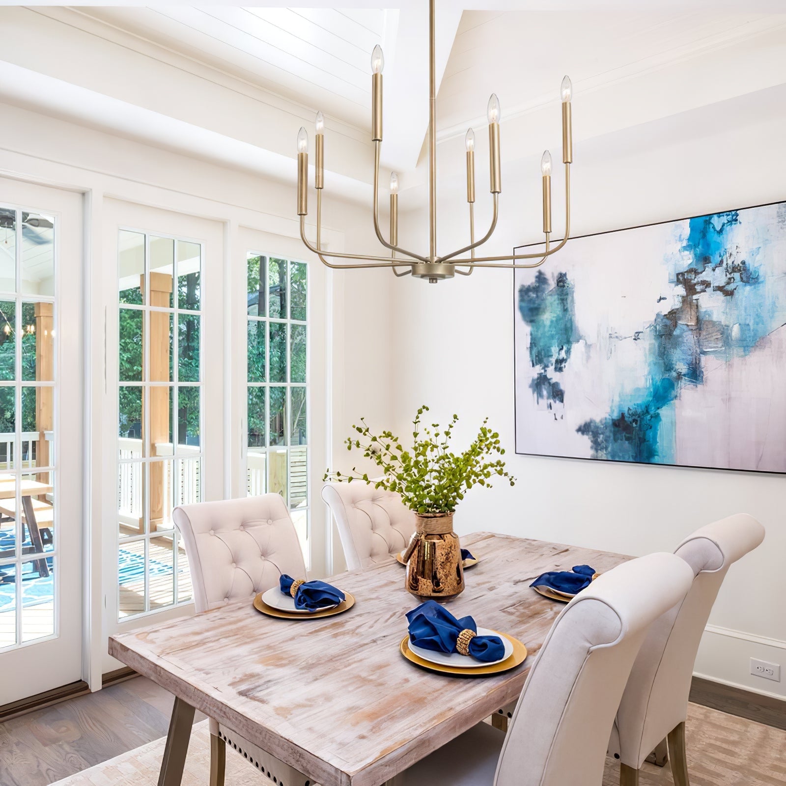 Ulfuvys Modern Candle Industrial Chandelier - Letslighting