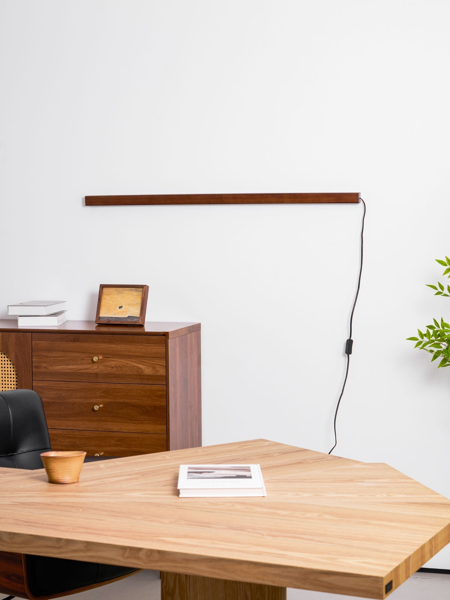 Arlo Linear Wood Plug-in Wall Light - Blowlighting