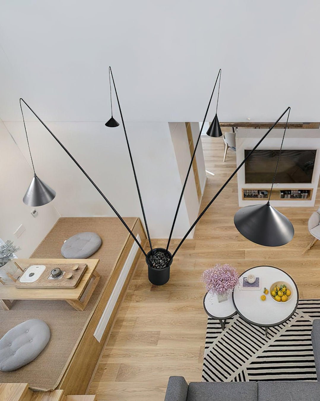 Canorara Multi-Arm Black Floor Lamp - Letslighting